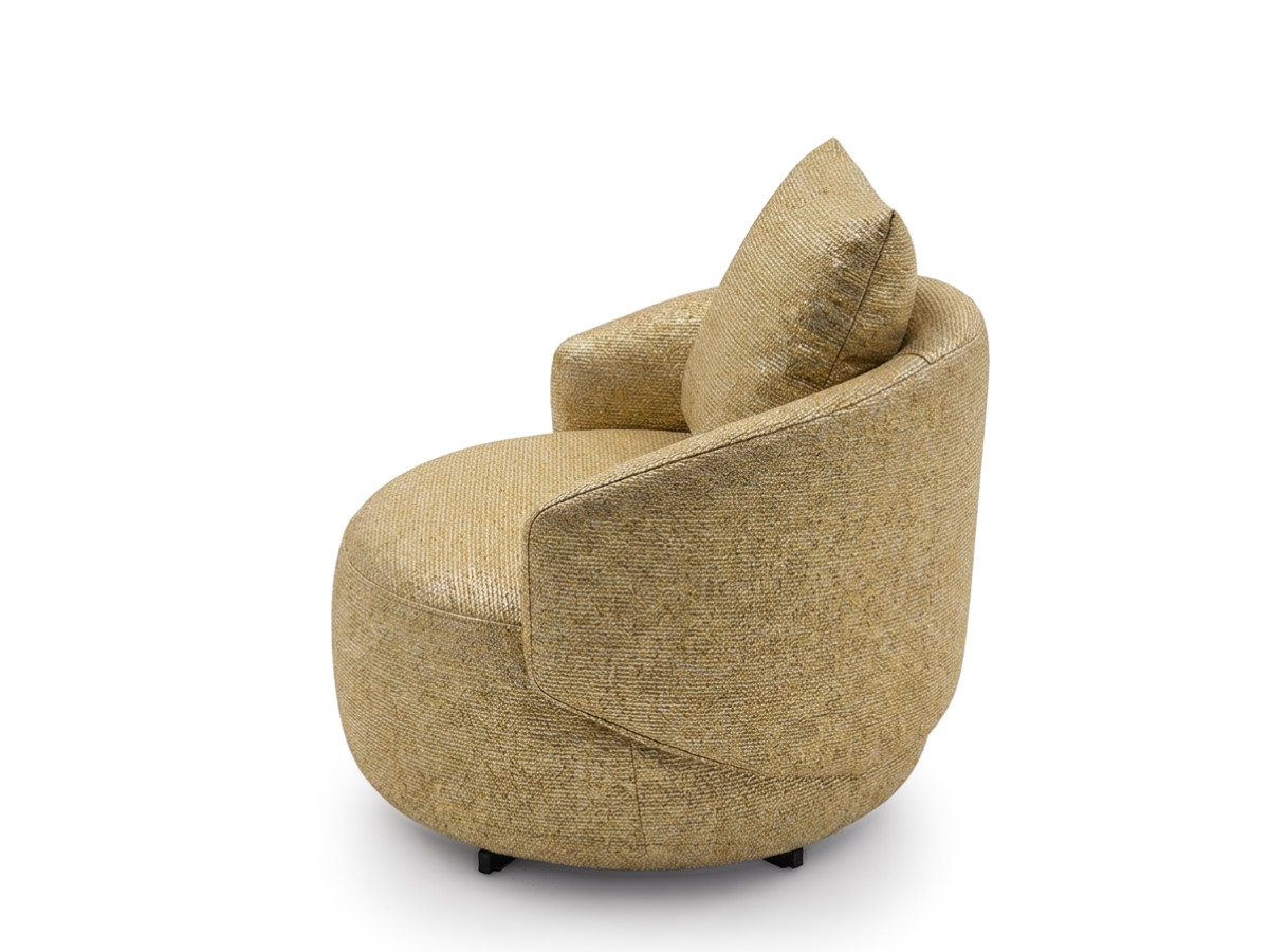 Bobochic Lexie Sessel Melange-Stoff Gelb