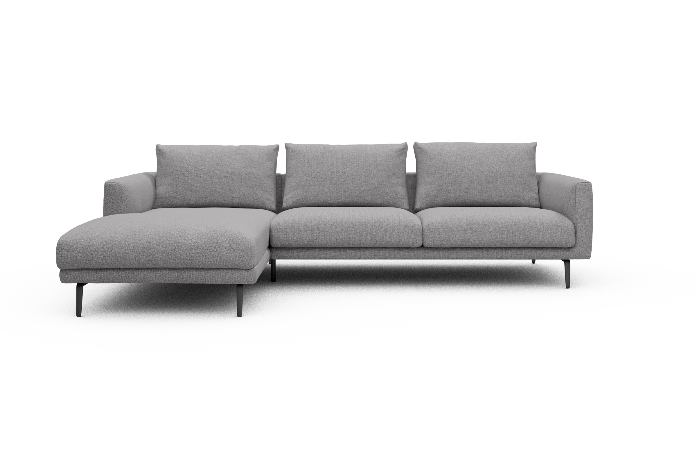 Skandi Home Ecksofa Karl Chaiselongue links mit 2,5-Sitzer Sama-Grey moebelfaktor