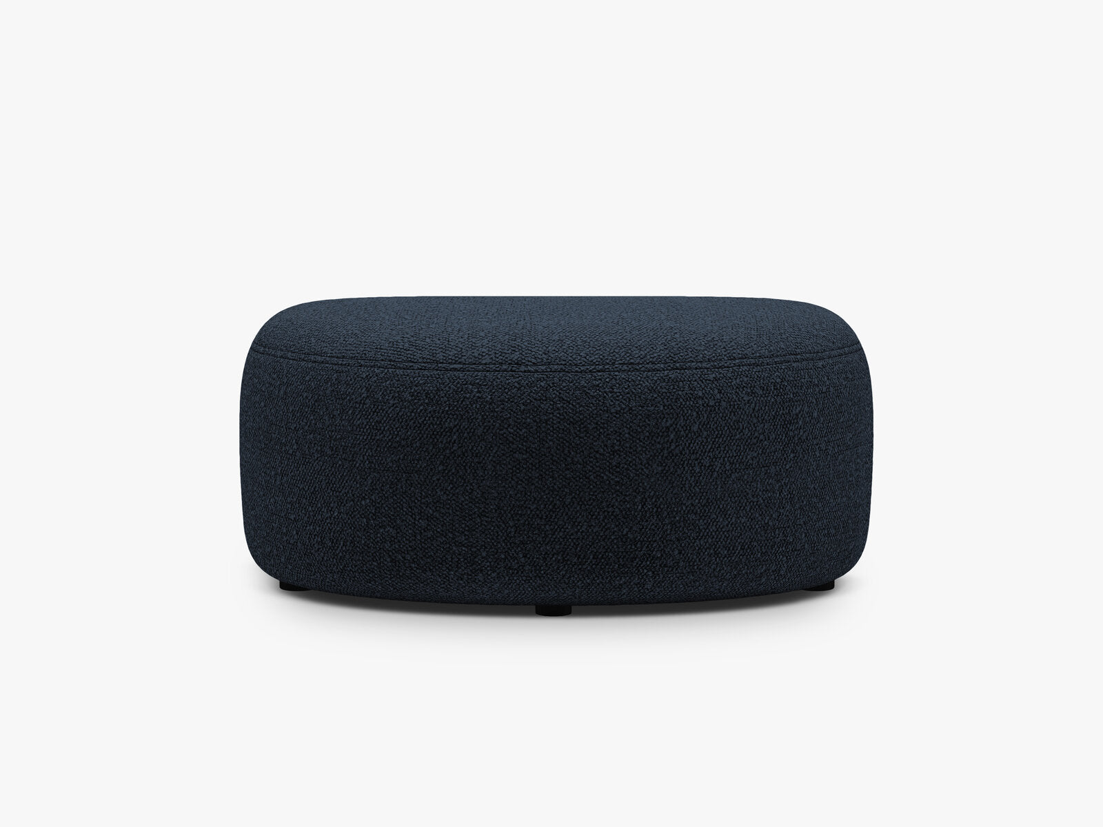 Micadoni Hocker Kate halbrund 1-Sitzer Boucle Dunkelblau