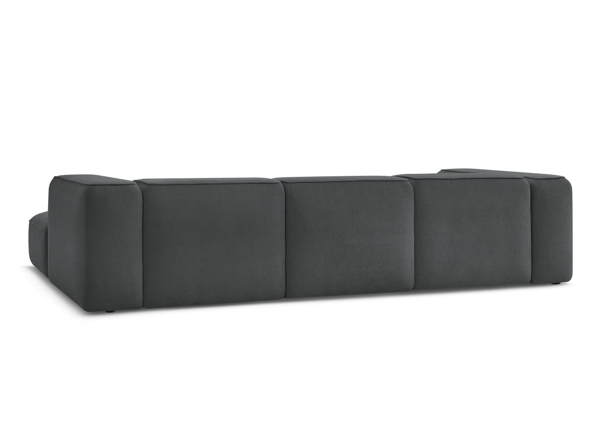 Bobochic Zephyr Wohnlandschaft mit Pouf Strukturstoff Dunkelgrau