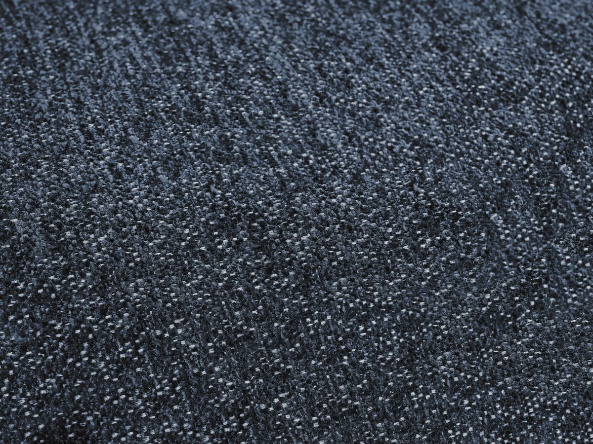 Bobochic Everest Ecksofa, 4 Kissen Melange-Stoff Dunkelblau Ecke links
