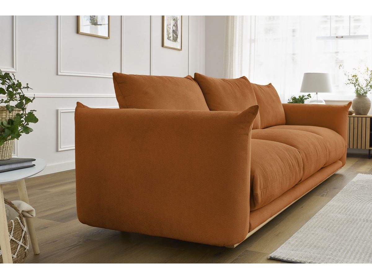 Bobochic Ernest Sofa 3-Sitzer 265 × 106 cm Stoff Orange