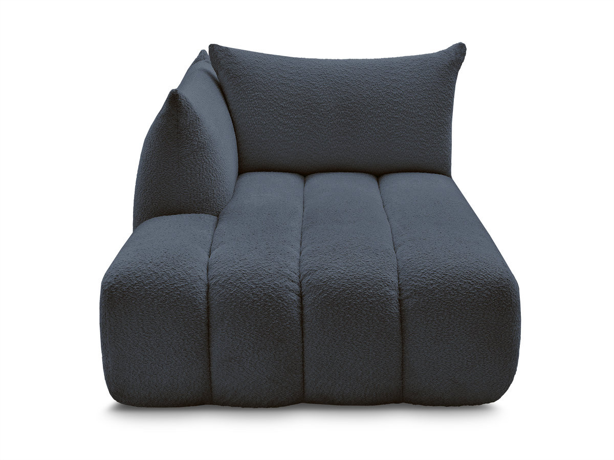 Bobochic Azra Méridienne-Modul Bouclé-Stoff Dunkelblau Ecke links