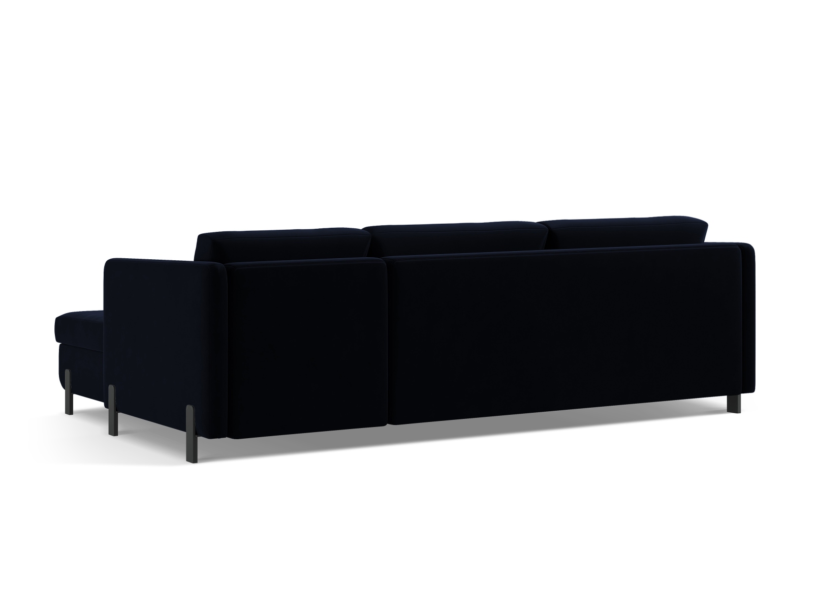 Micadoni Schlaf-Ecksofa Gloria 4-Sitzer Links Samt Königsblau 205x140