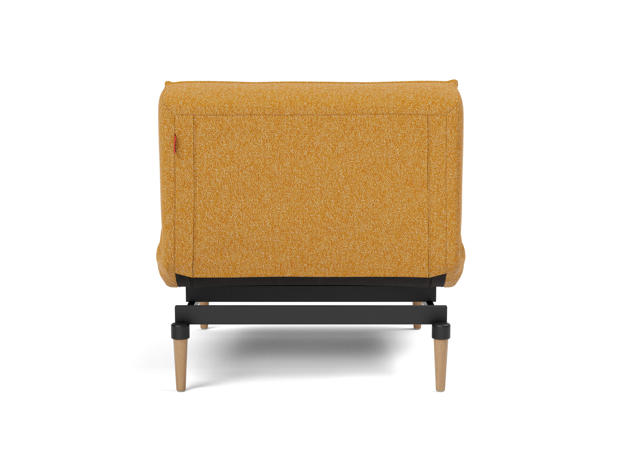 Sessel Splitback Boucle Skandi 536-Ochre Beine Styletto Eiche hell