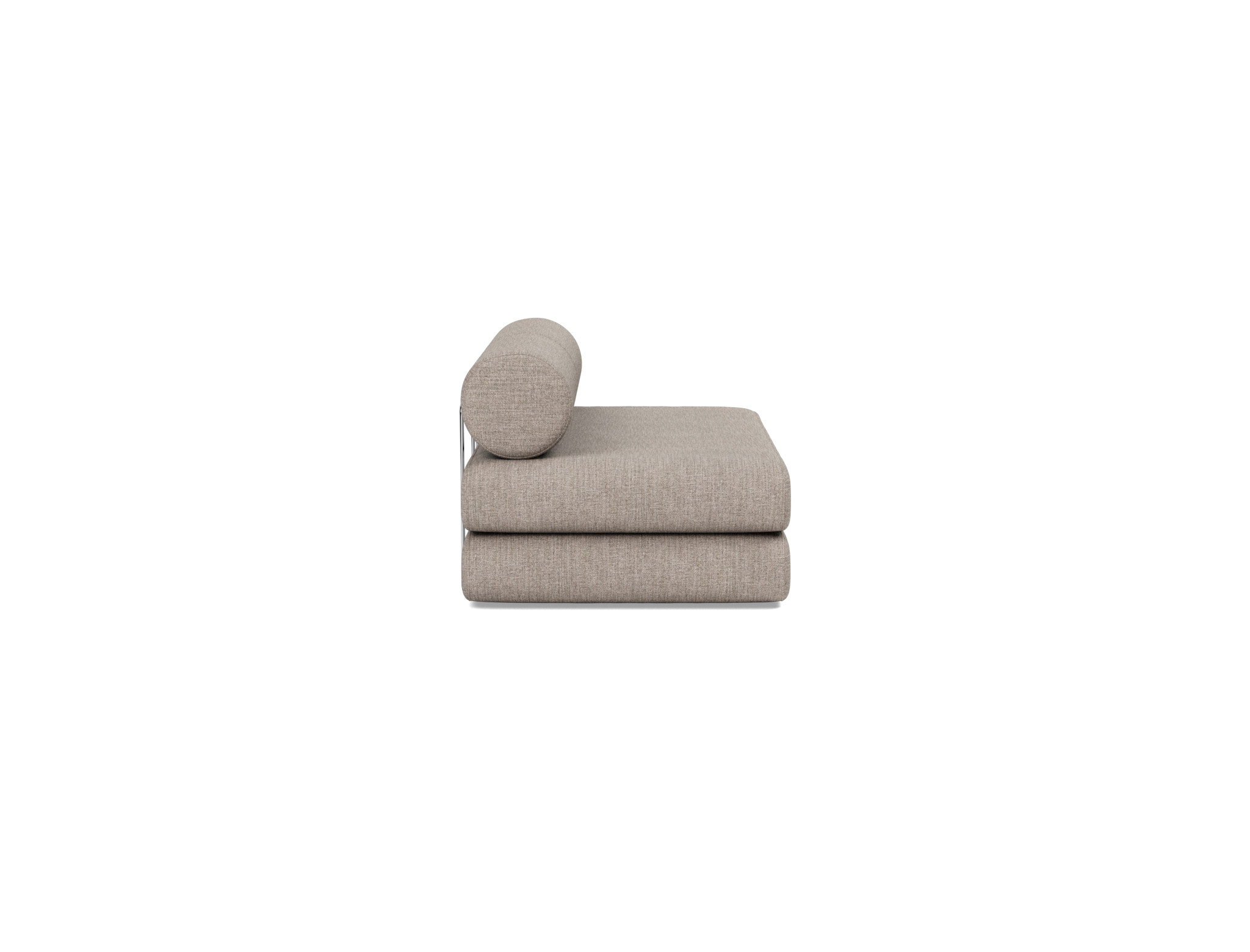 Tagesbett Circlus mit Rückenrollen Chenille Yuveno 472-Warm-Grey