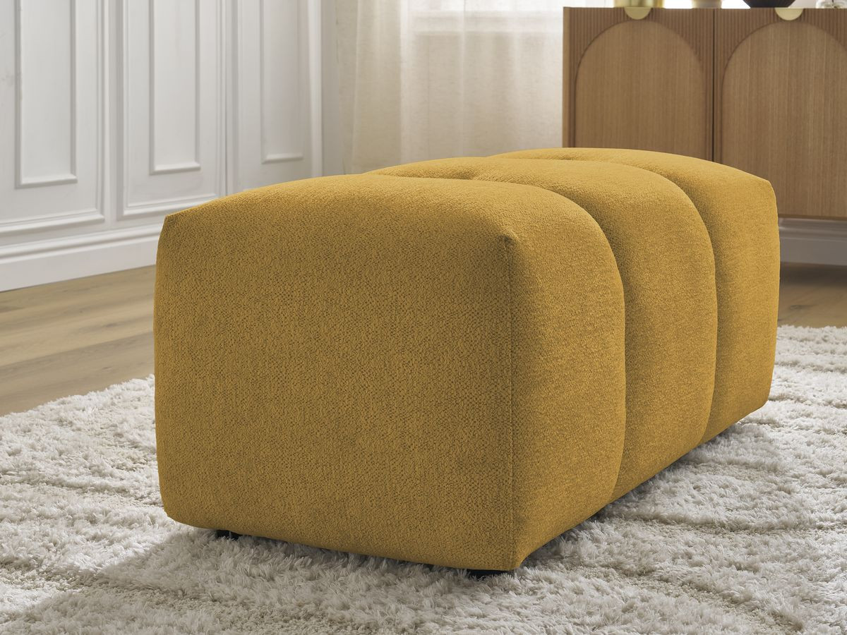 Bobochic Roxelane Pouf Melange-Stoff Gelb