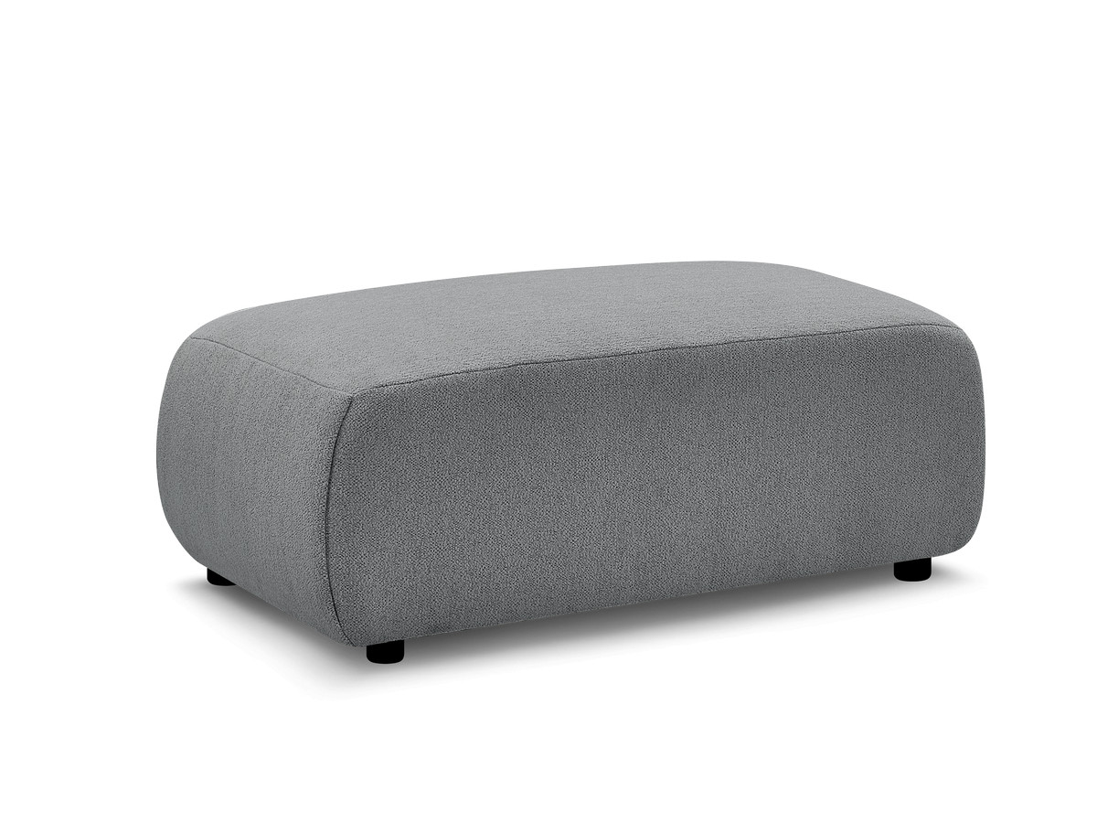 Bobochic Jana Pouf 63 × 114 cm Melange-Stoff Dunkelgrau