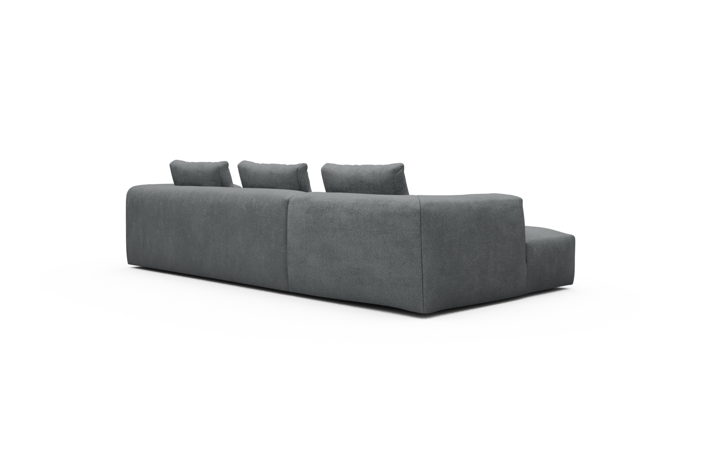 Ecksofa Fred Chaiselongue links mit 2,5-Sitzer Casone-Gravel-Grey
