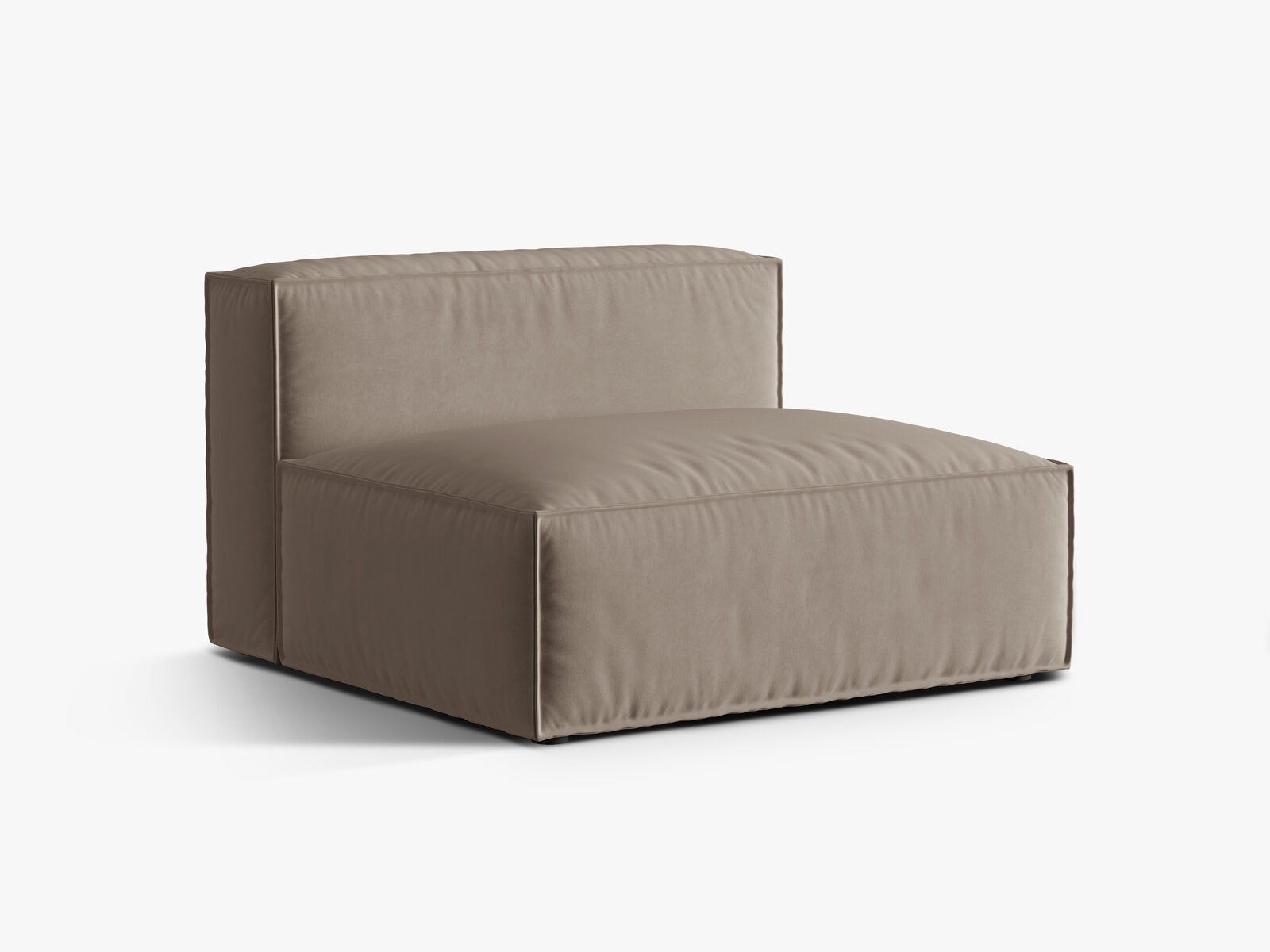 Micadoni Modul Nuria 2-Sitzer Samt Paris Warmes Grau