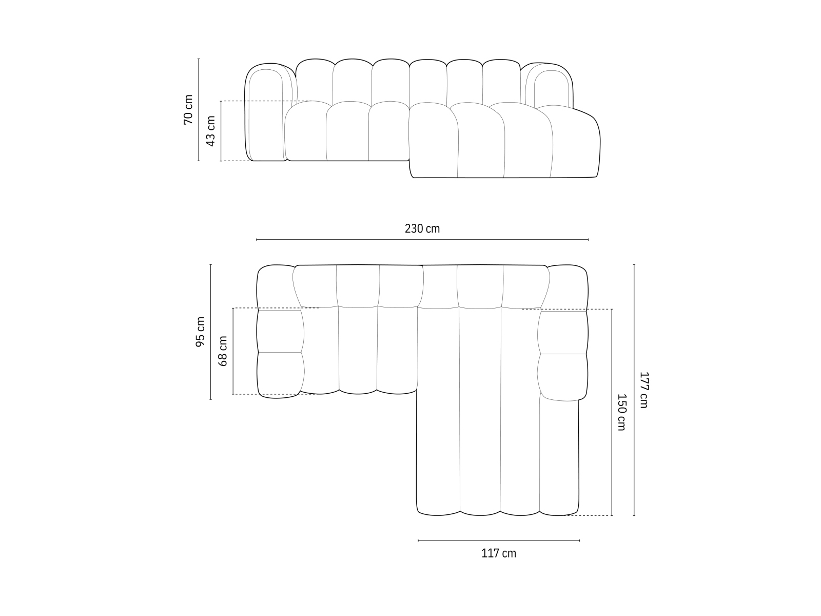 Micadoni Modulares Ecksofa Lupine 3-Sitzer Rechts Samt Salvador Flaschengrün