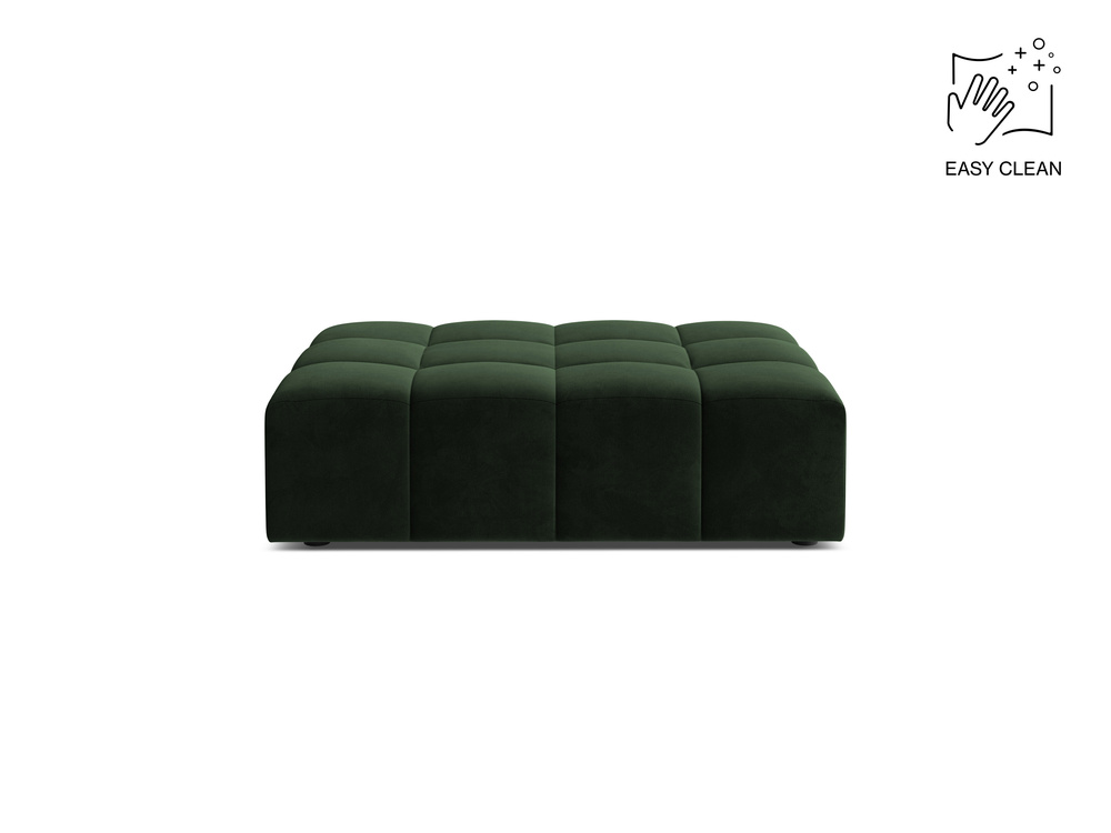 Cosmopolitan Design Pouf Chicago Samt Venus Flaschengrün