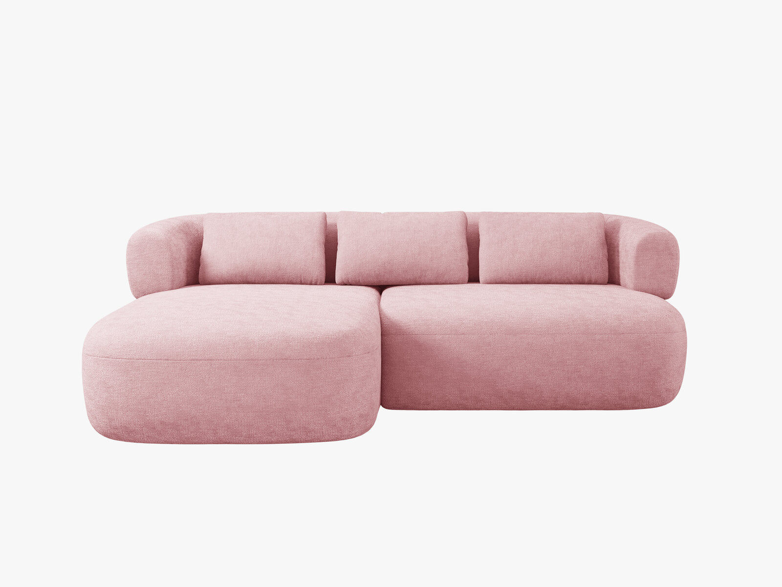 Micadoni 5-Sitzer Ecksofa Jenny Kleine Version Links Chenille Perfect Harmony Rosa