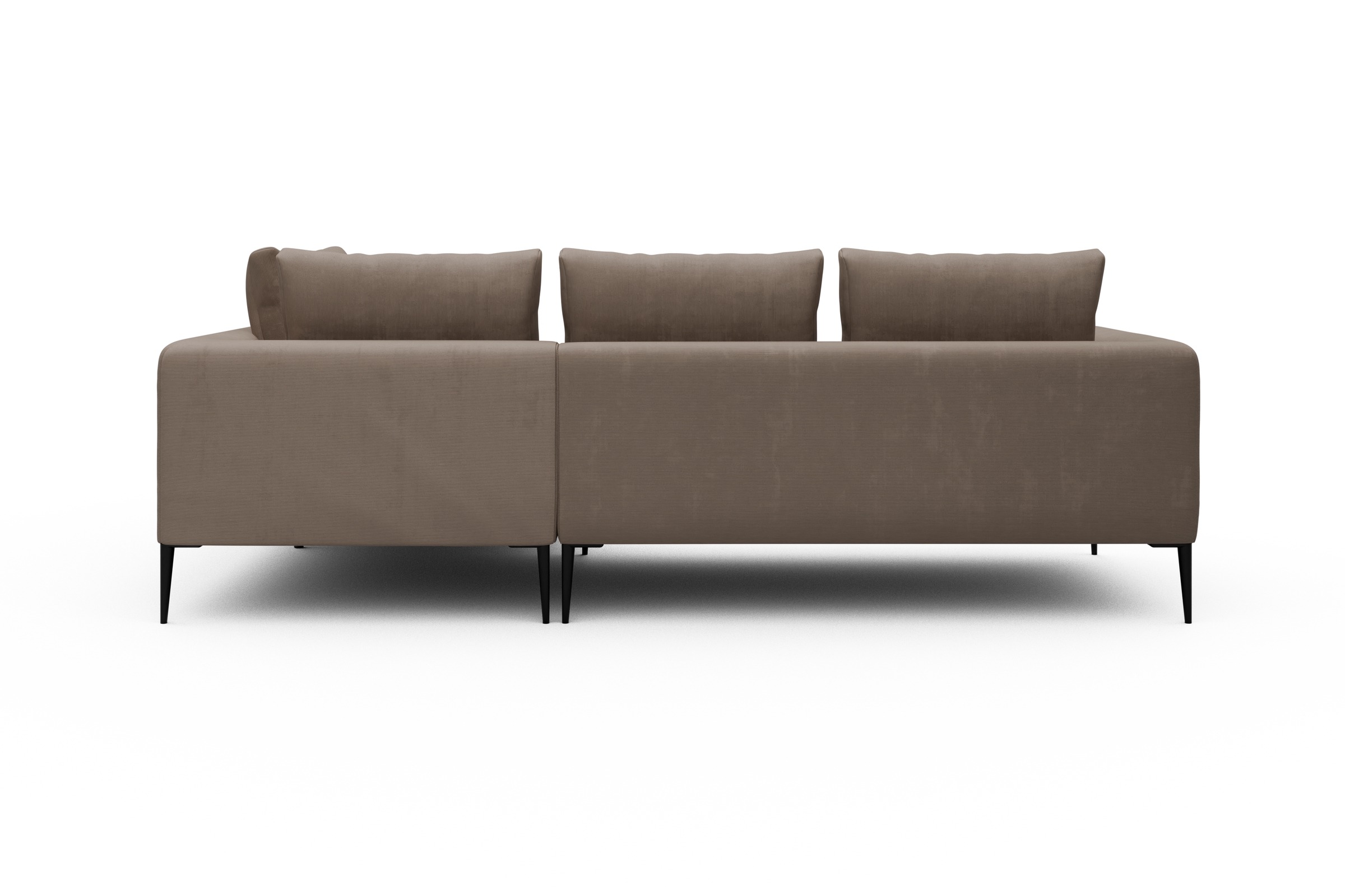 Ecksofa Paul Relax-Ecke rechts mit 2-Sitzer Cordufine-Biege