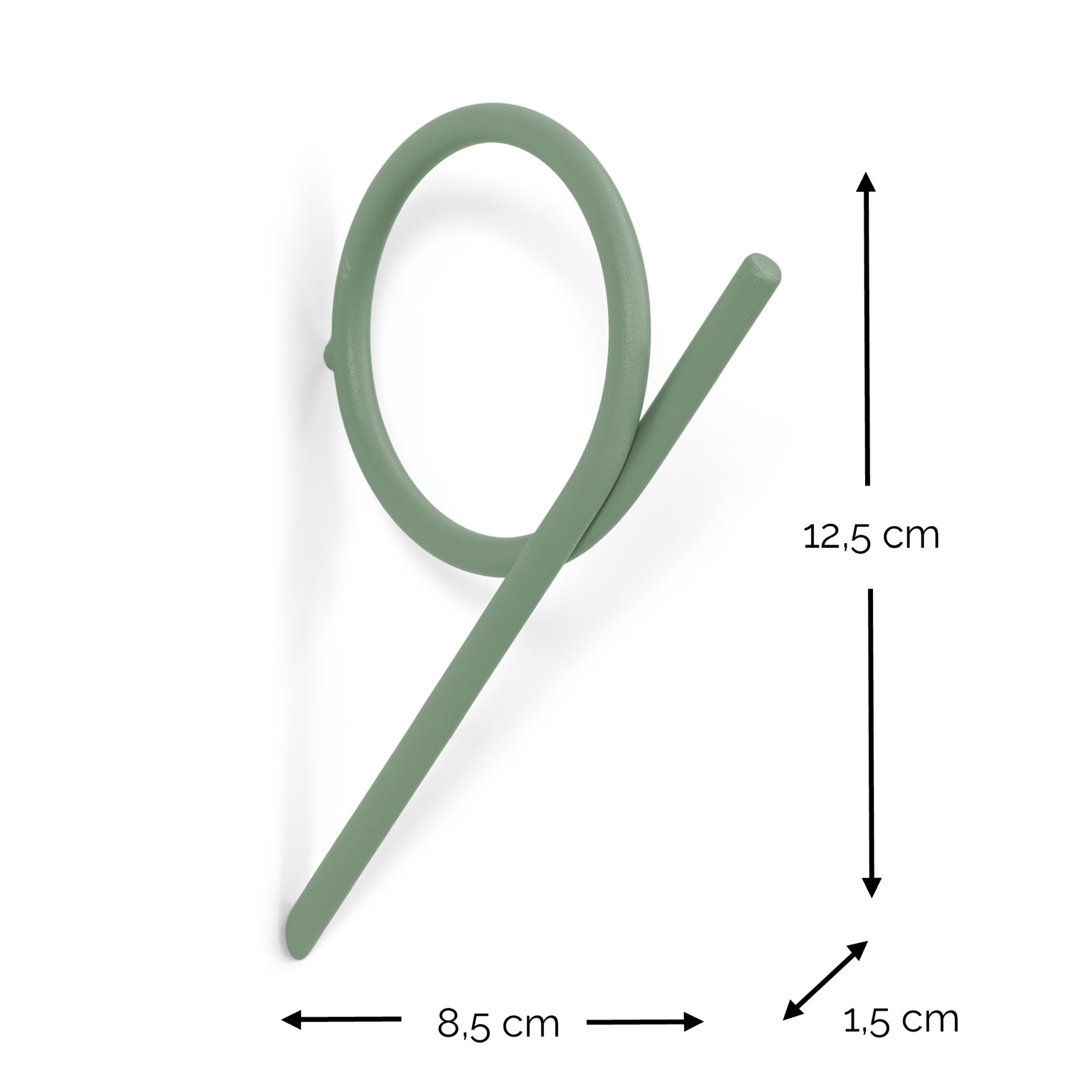 Spinder Design Wandhaken Tuba Large Dusty Green