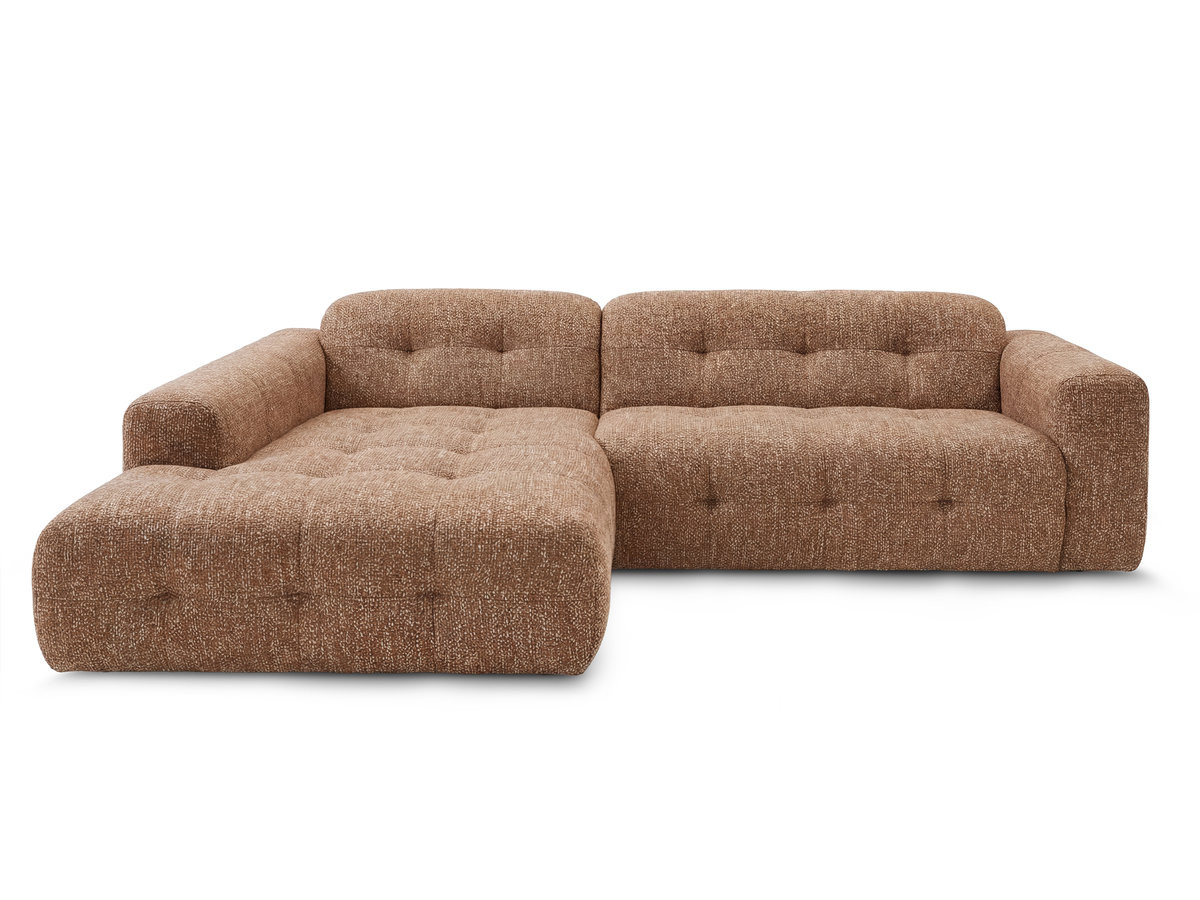 Bobochic Laura Ecksofa Melange-Stoff Orange Ecke links