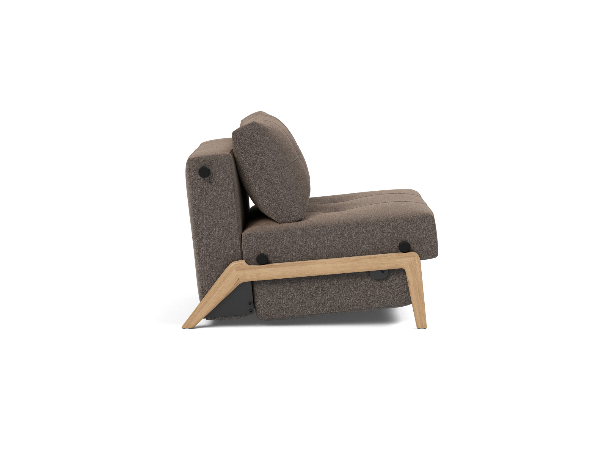 Schlafsessel Cubed 90 Boucle Skandi 530-Taupe Beine Eiche