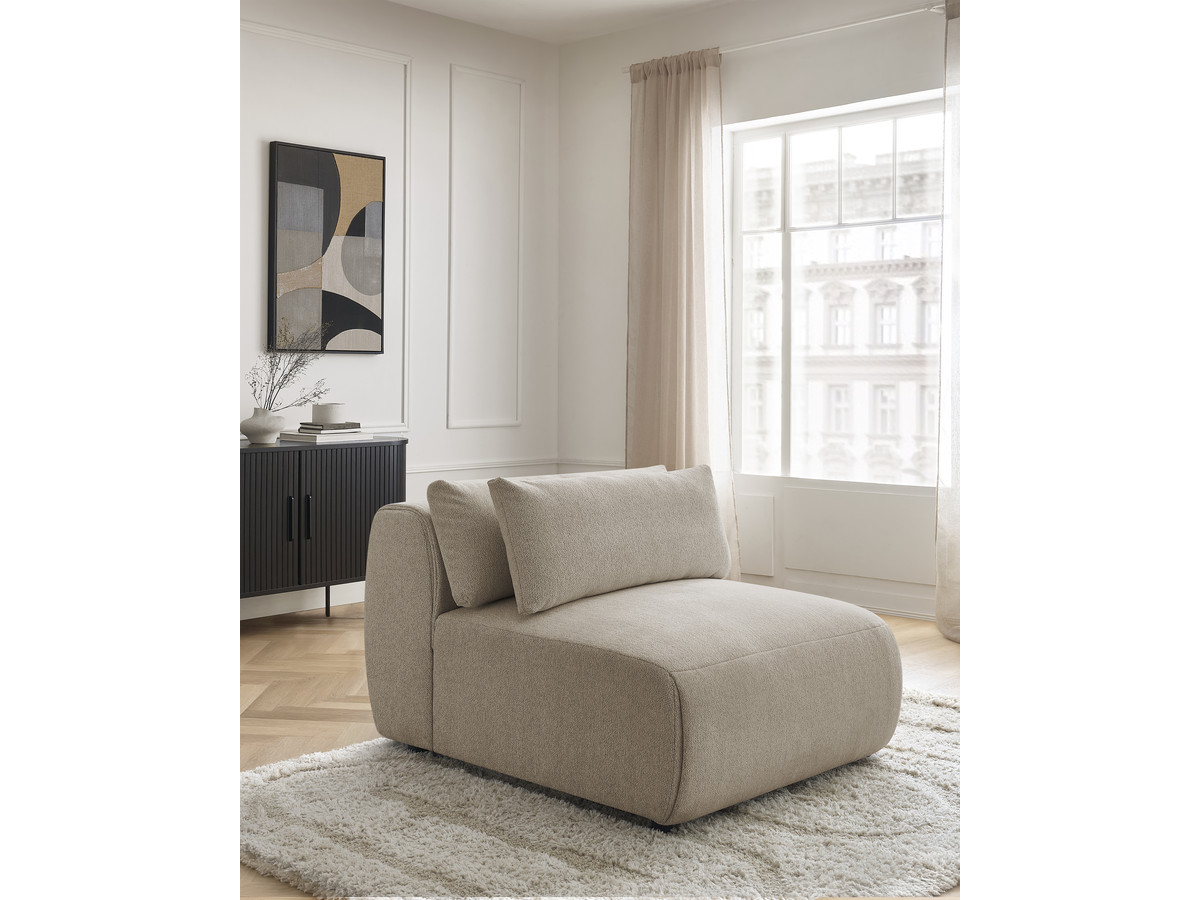 Bobochic Jana Sofamodul 1-Sitzer Melange-Stoff Taupe