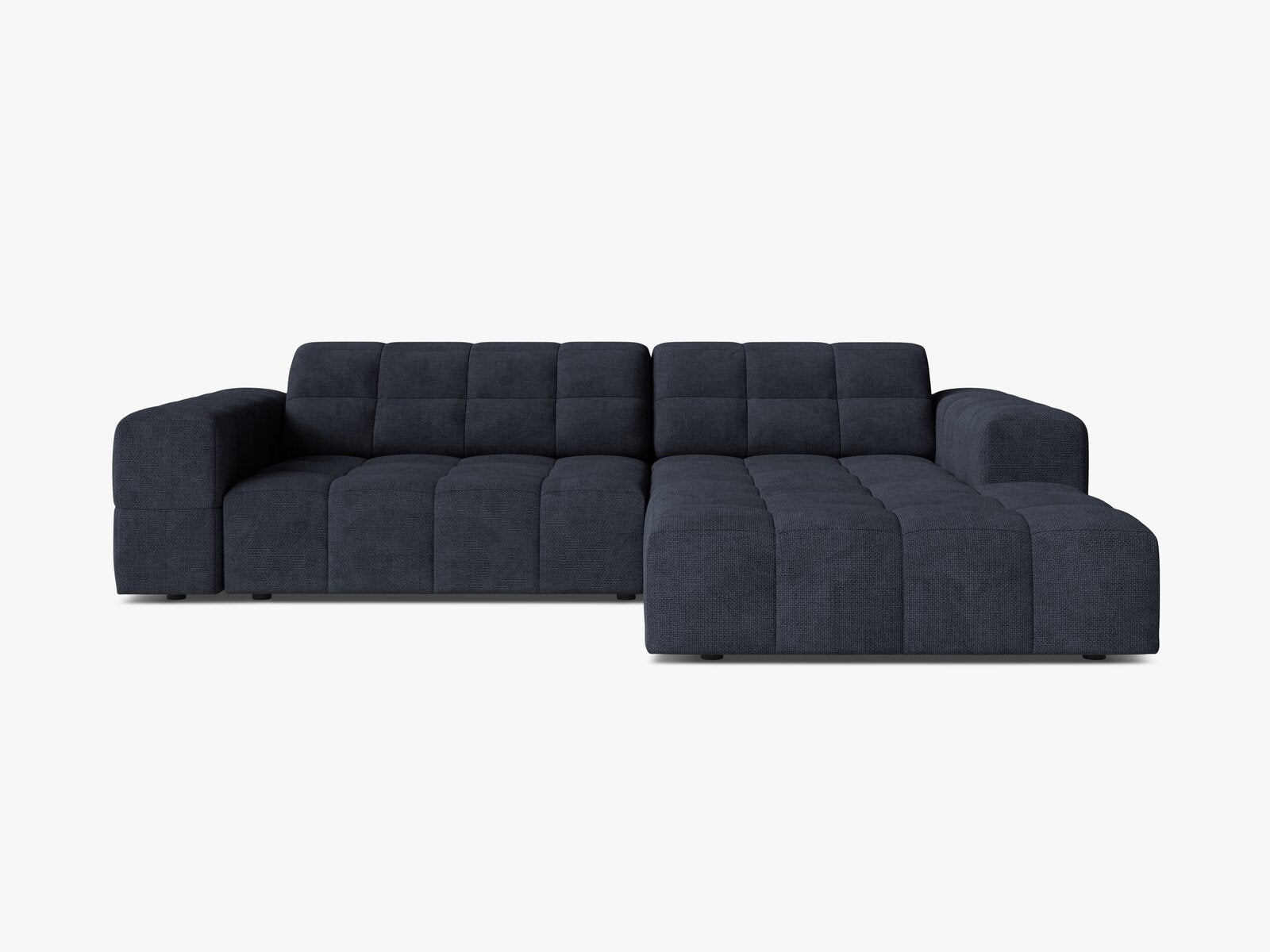 Micadoni Jennifer Ecksofa 4-Sitzer Rechts Chenille Eden Marineblau