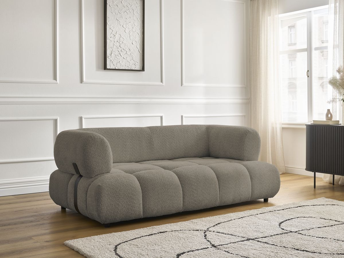 Bobochic Alya Sofa 2-Sitzer Bouclé-Stoff Taupe