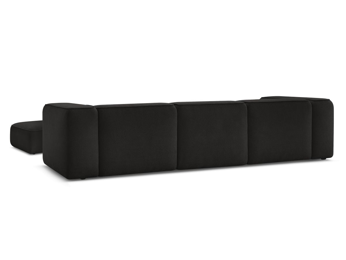 Bobochic Zephyr Sofa 4-Sitzer mit Pouf Strukturstoff Schwarz