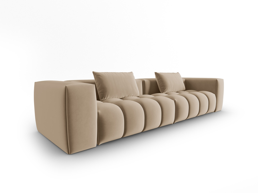 Cosmopolitan Design Sofa Verona 5-Sitzer Samt Casino Mandelbeige