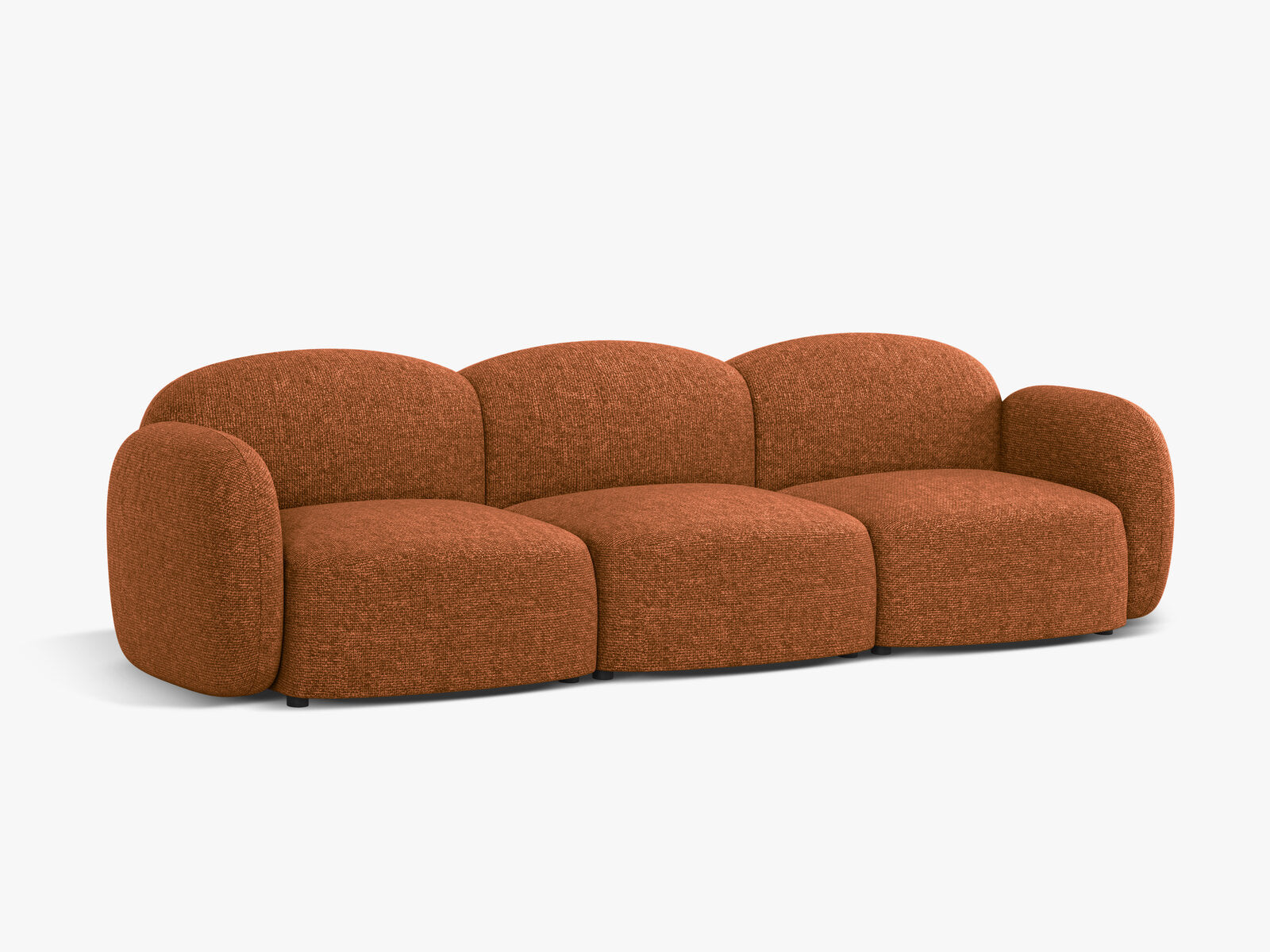 Micadoni Sofa Blair 3-Sitzer Chenille Eden Ziegel