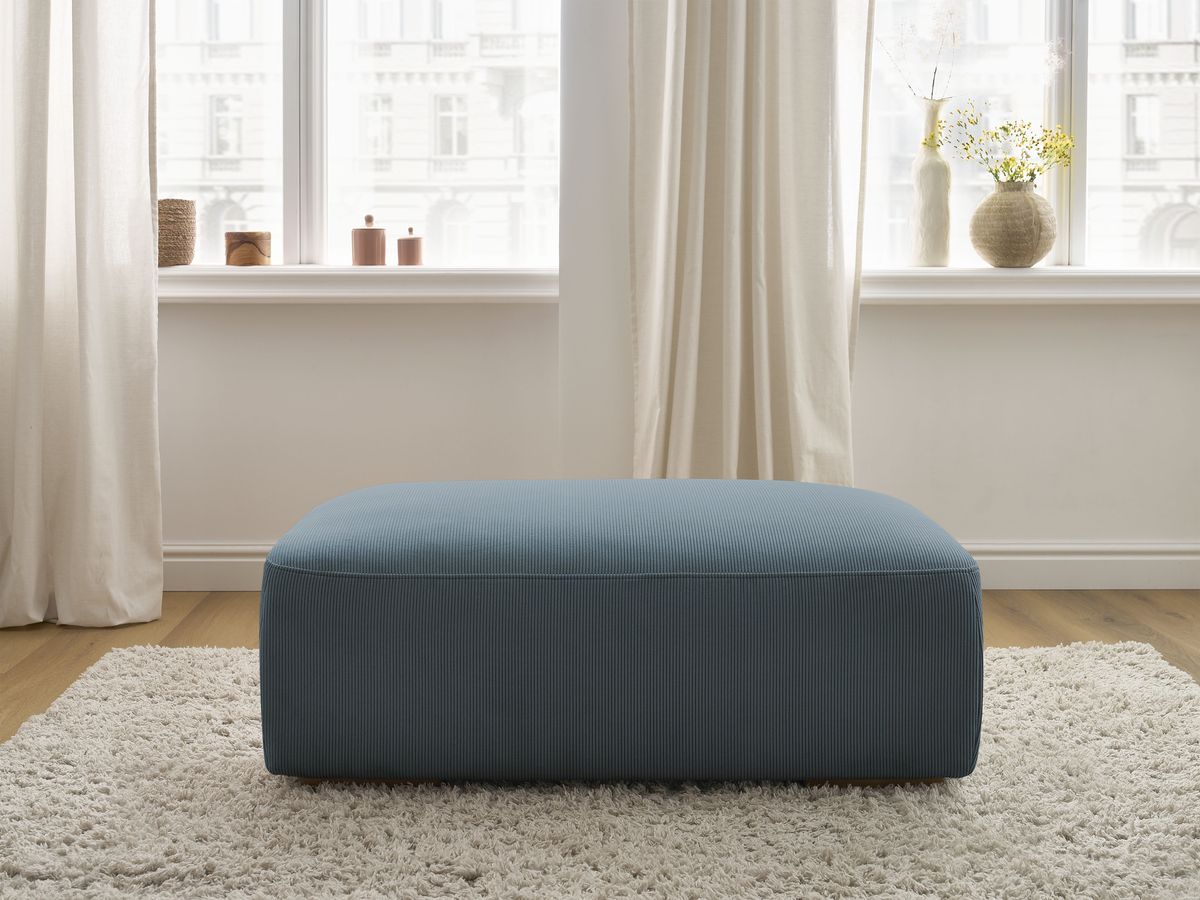Bobochic Sidonie Pouf Cordsamt Dunkelblau