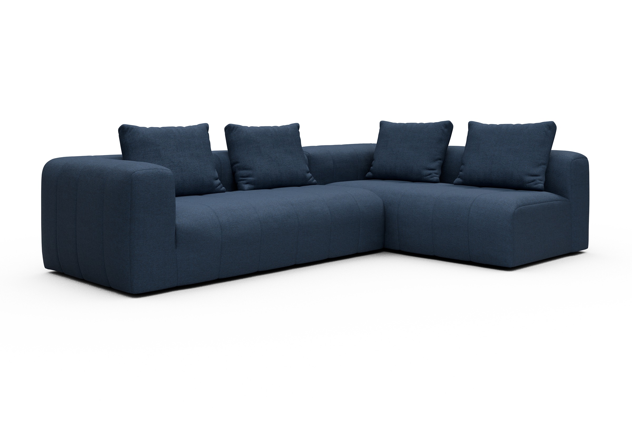 Ecksofa Hugo 2x 2,5-Sitzer Armlehne links Weda-Blue