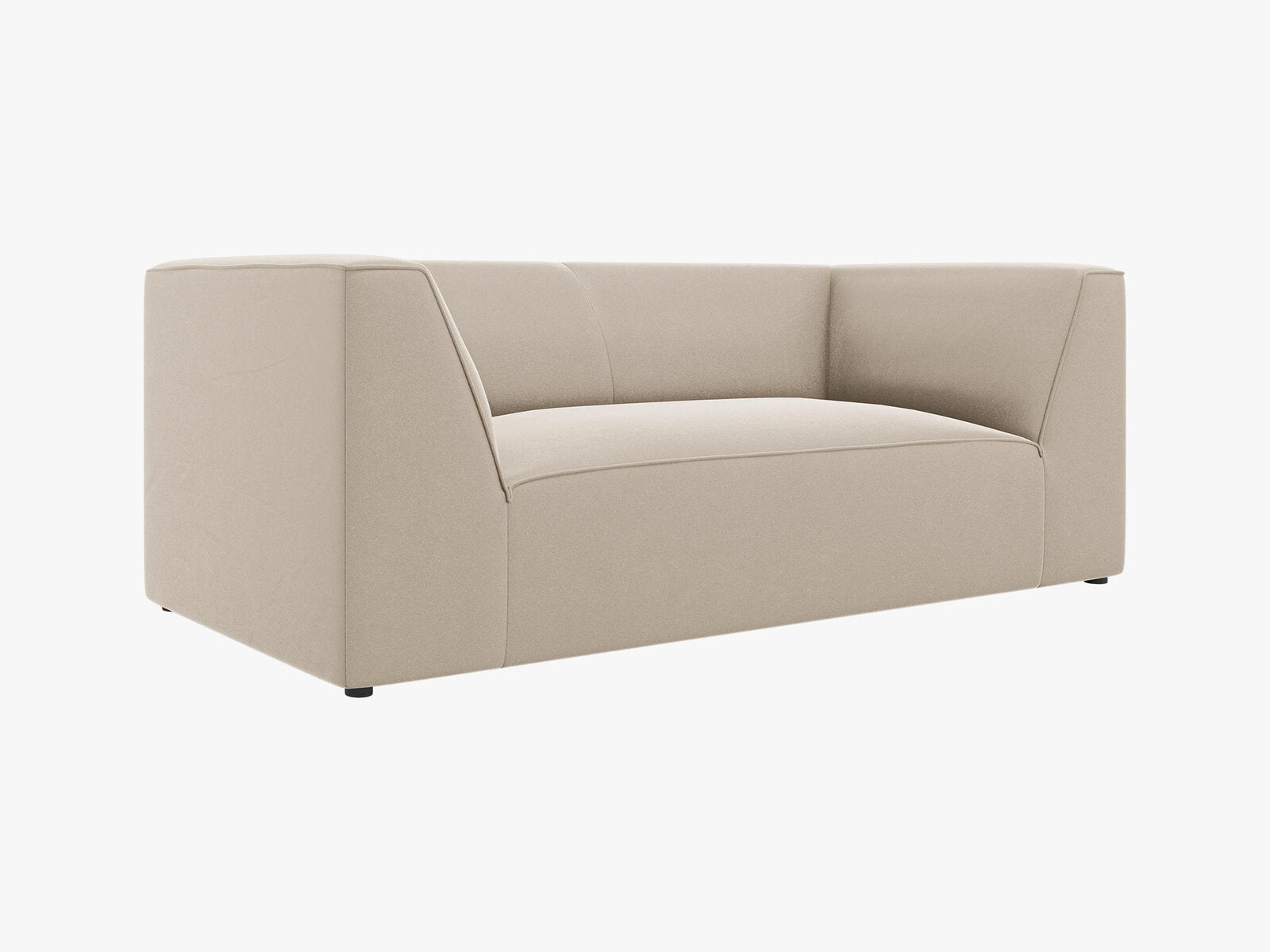 Micadoni Sofa Ruby 2-Sitzer Samt Salvador Beige