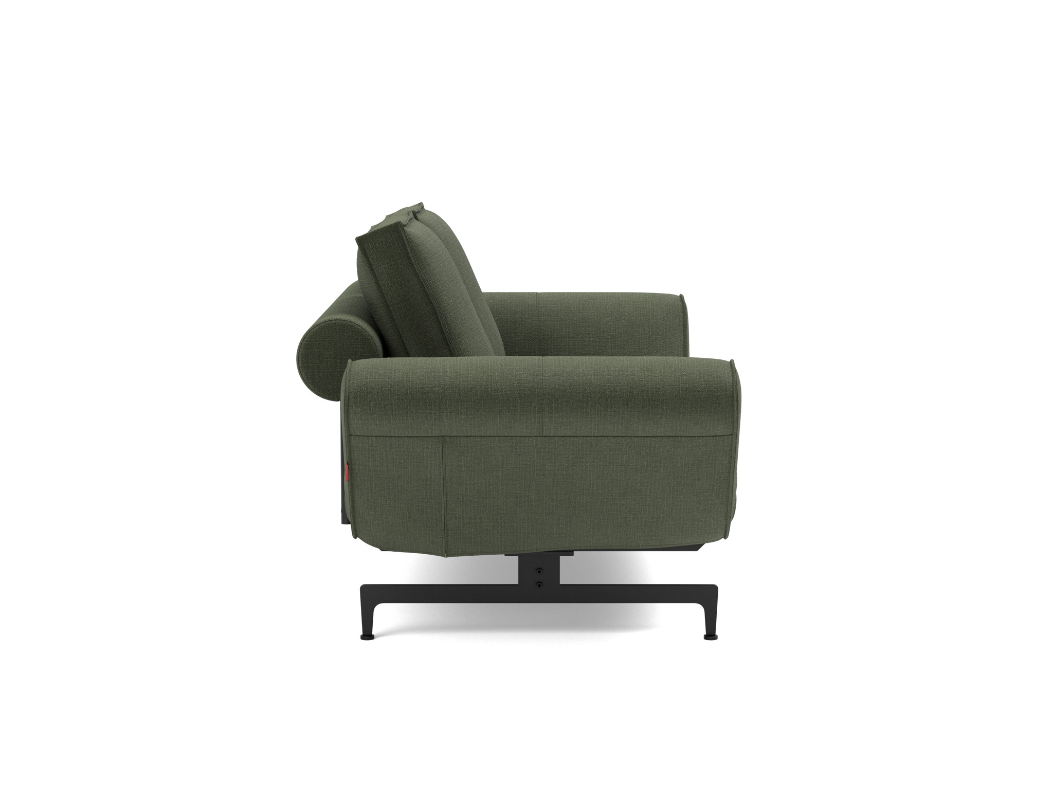 Tagesbett Ghia Chenille Esina 413-Olive-Green Beine Laser schwarz