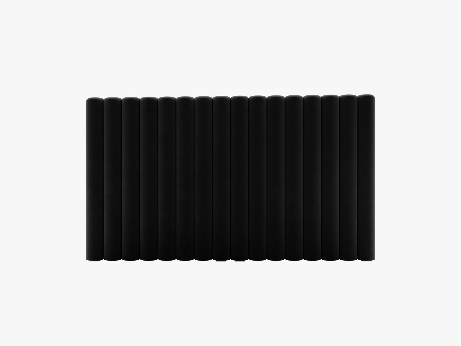 Micadoni Mistero Polster-Kopfteil Samt Paris Schwarz 160x95