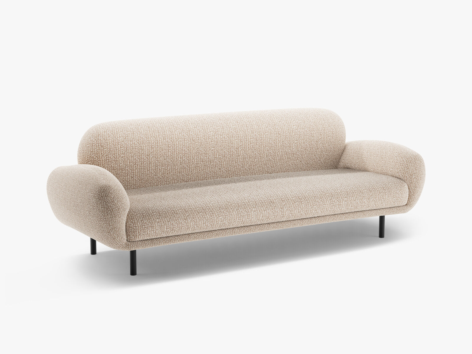 Micadoni Sofa Poppy 3-Sitzer Chenille Silencio Sand