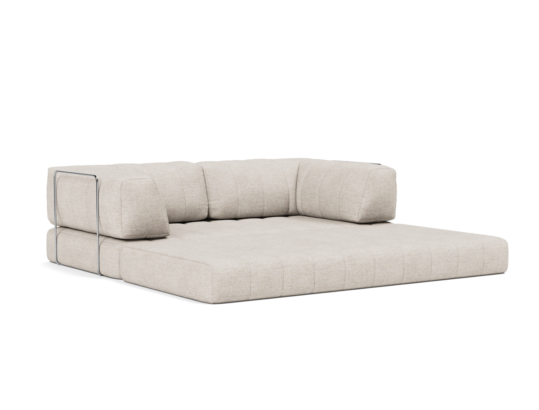 Schlafsofa CozyPad mit Armlehnen Chenille Yuveno 470-Natural