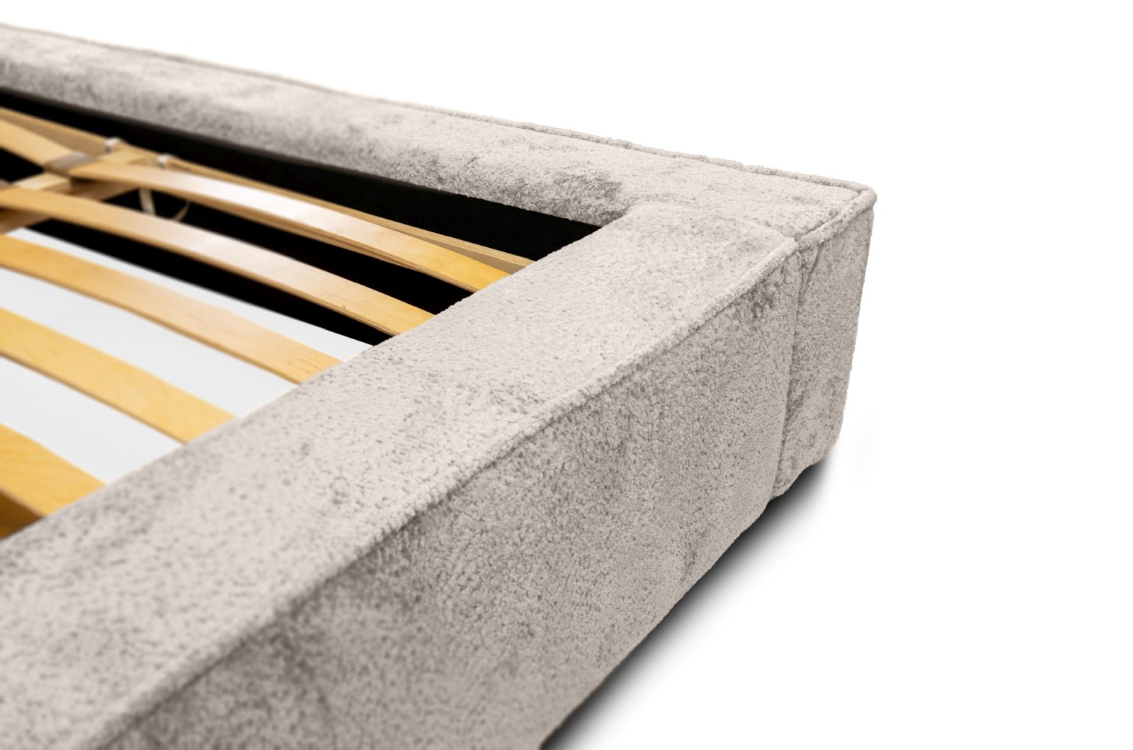Polsterbett Calio Boucle 180x200 mit Metallrahmen Euphoria 02 Cream