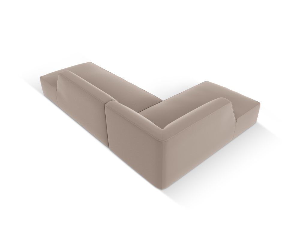 Cosmopolitan Design Ecksofa Siena 4-Sitzer offen Kunstleder Pacifico Hellbraun Links