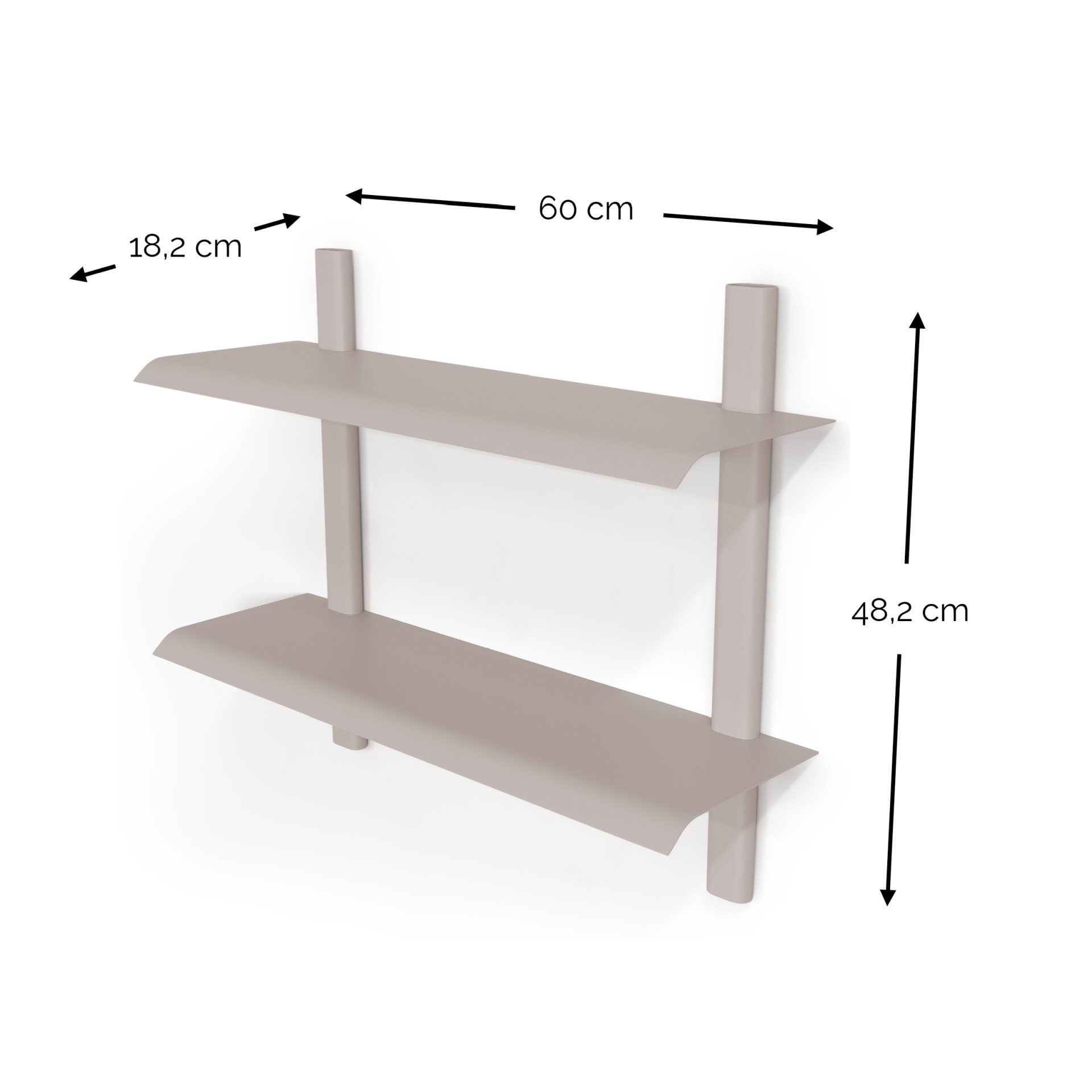 Spinder Design Wandregal Hola 3 Silky Taupe
