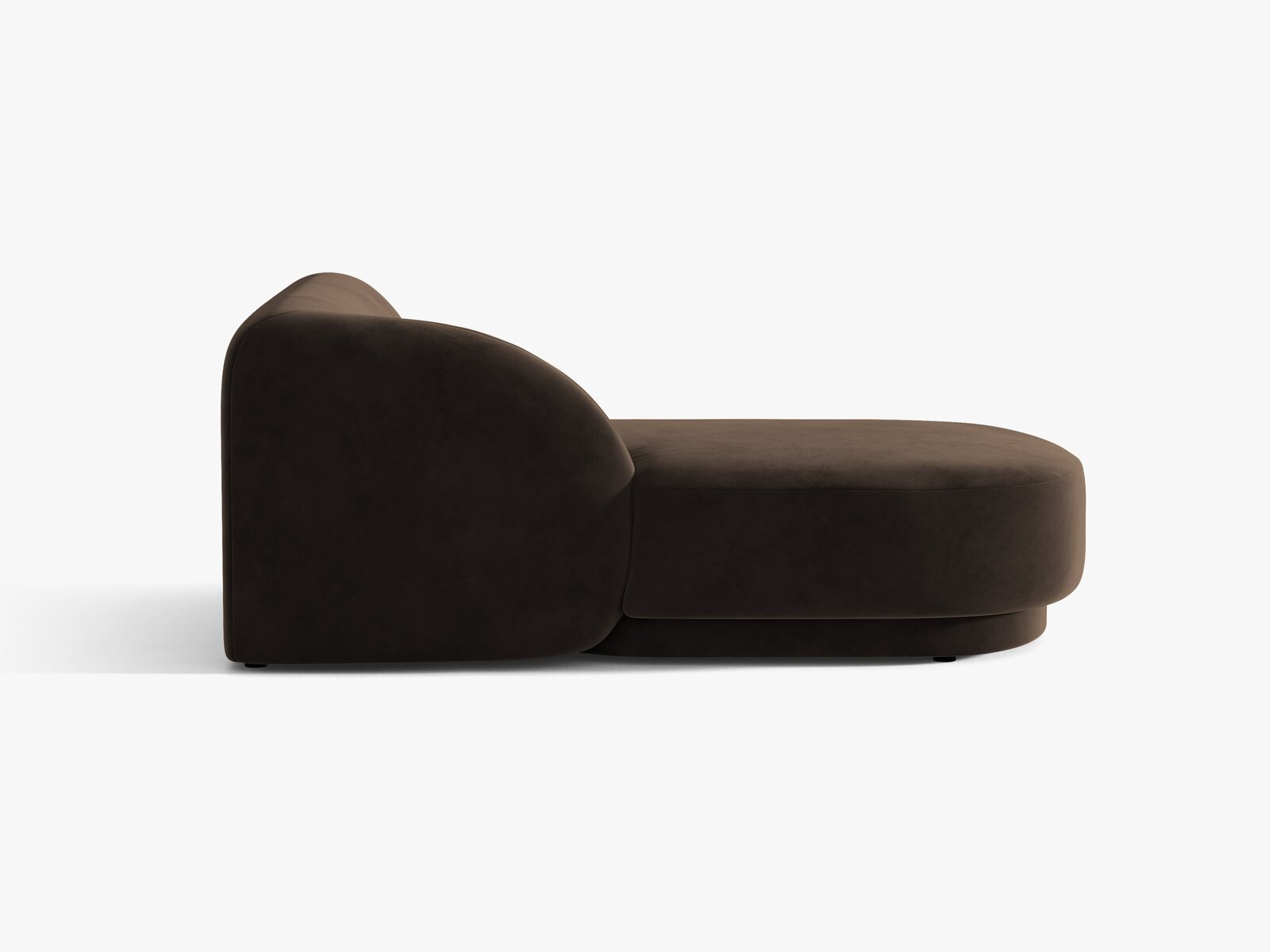 Micadoni Modul Miley 2-Sitzer Links Samt Bluvel Dunkelbraun
