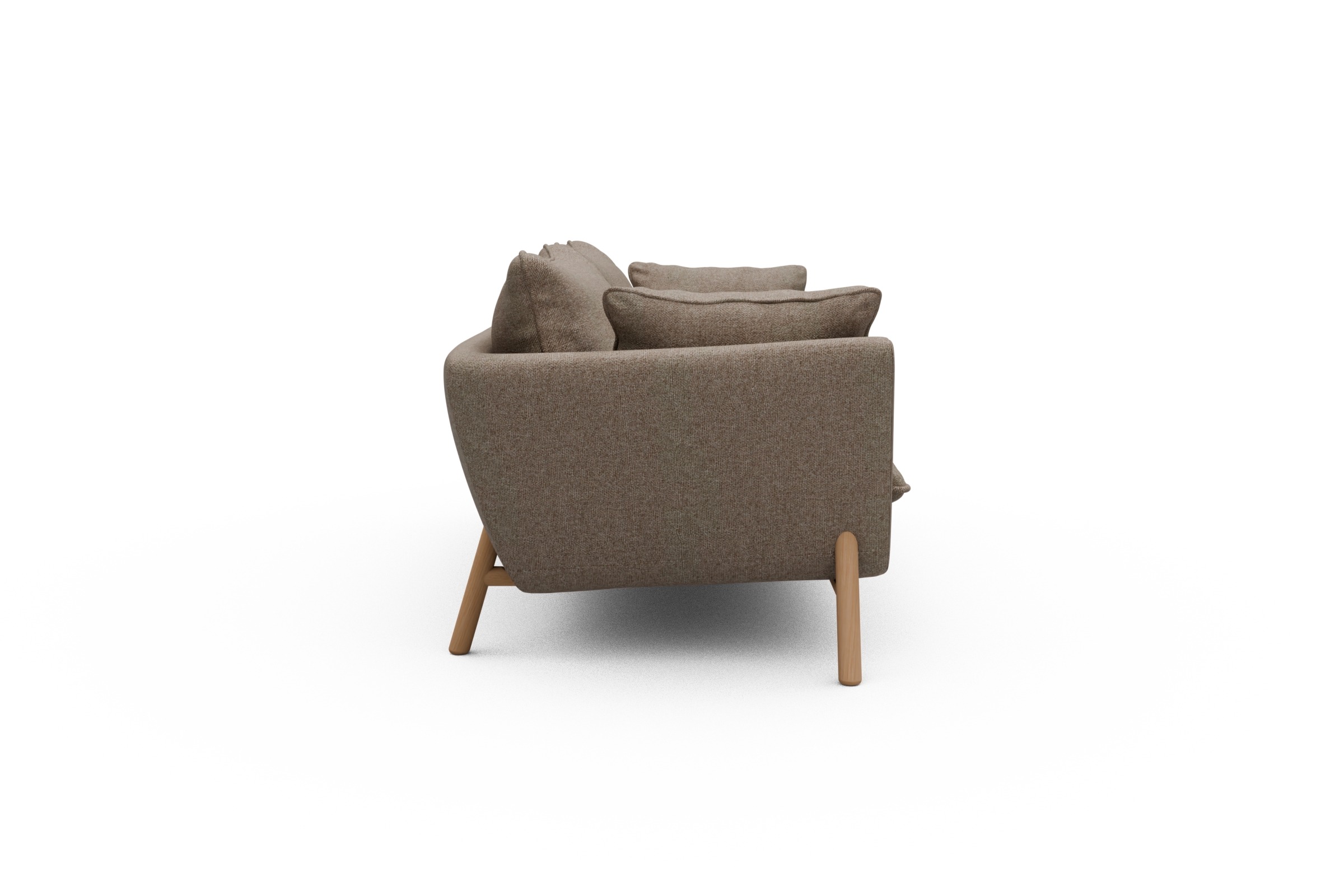 Sofa Emil PREMIUM 3-Sitzer Beinfarbe Eiche Natur Sama-Antelope