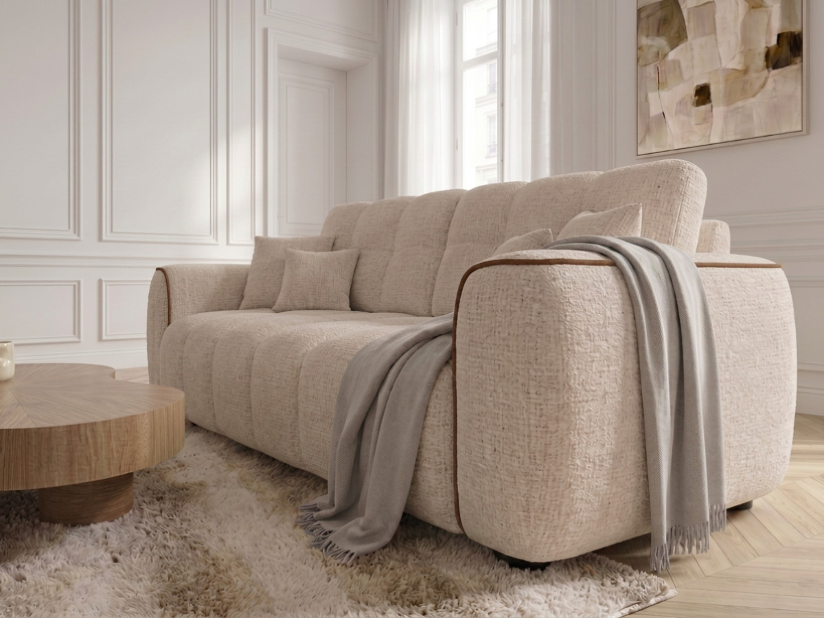Bobochic Palais royal Sofa 3-Sitzer Chenille Braun