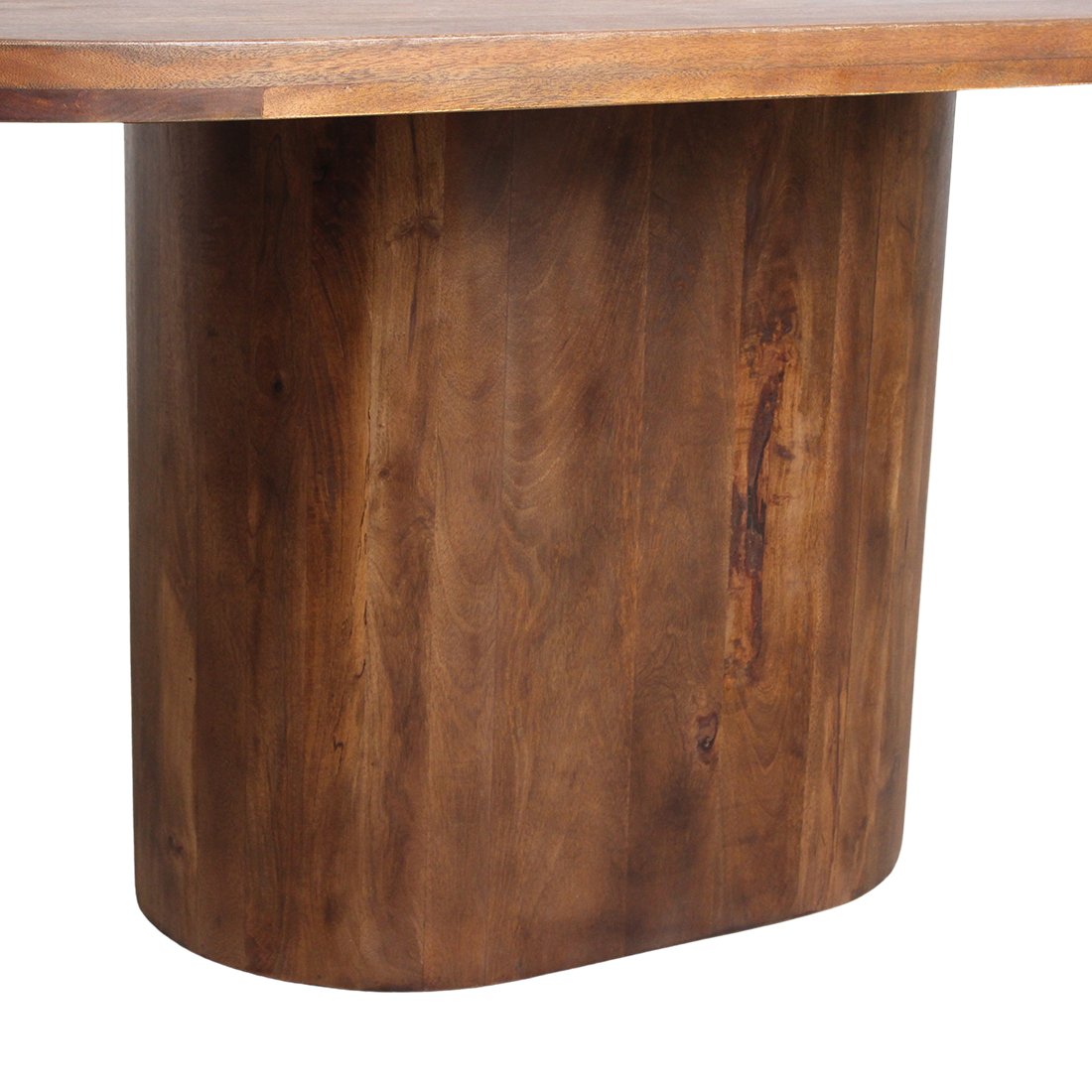 Raw Materials Bullnose Oblong Esstisch aus Mangoholz oval 180cm