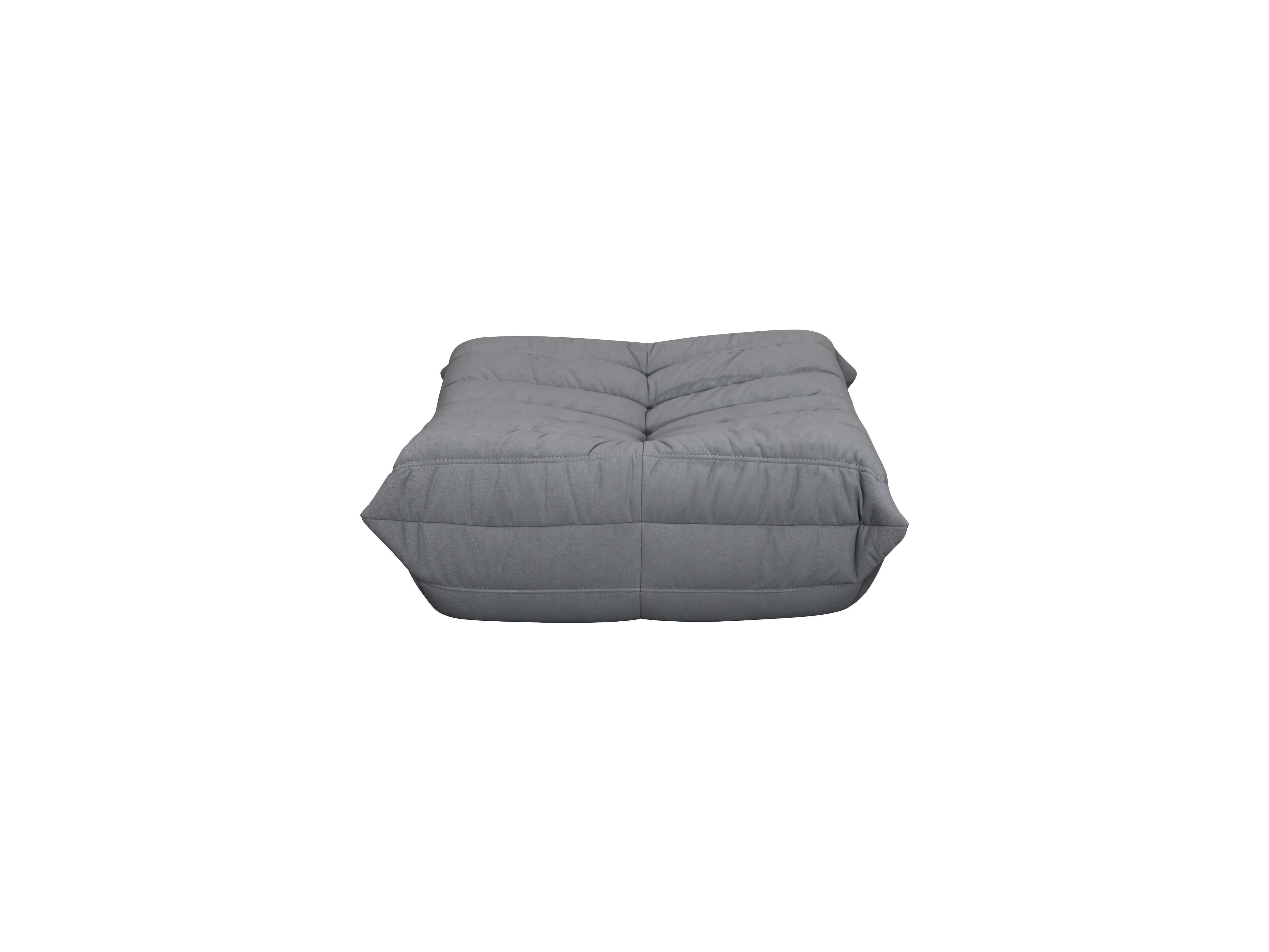 Livin Hill Set Nua: Sessel 87 cm + Fußhocker Stahlgrau