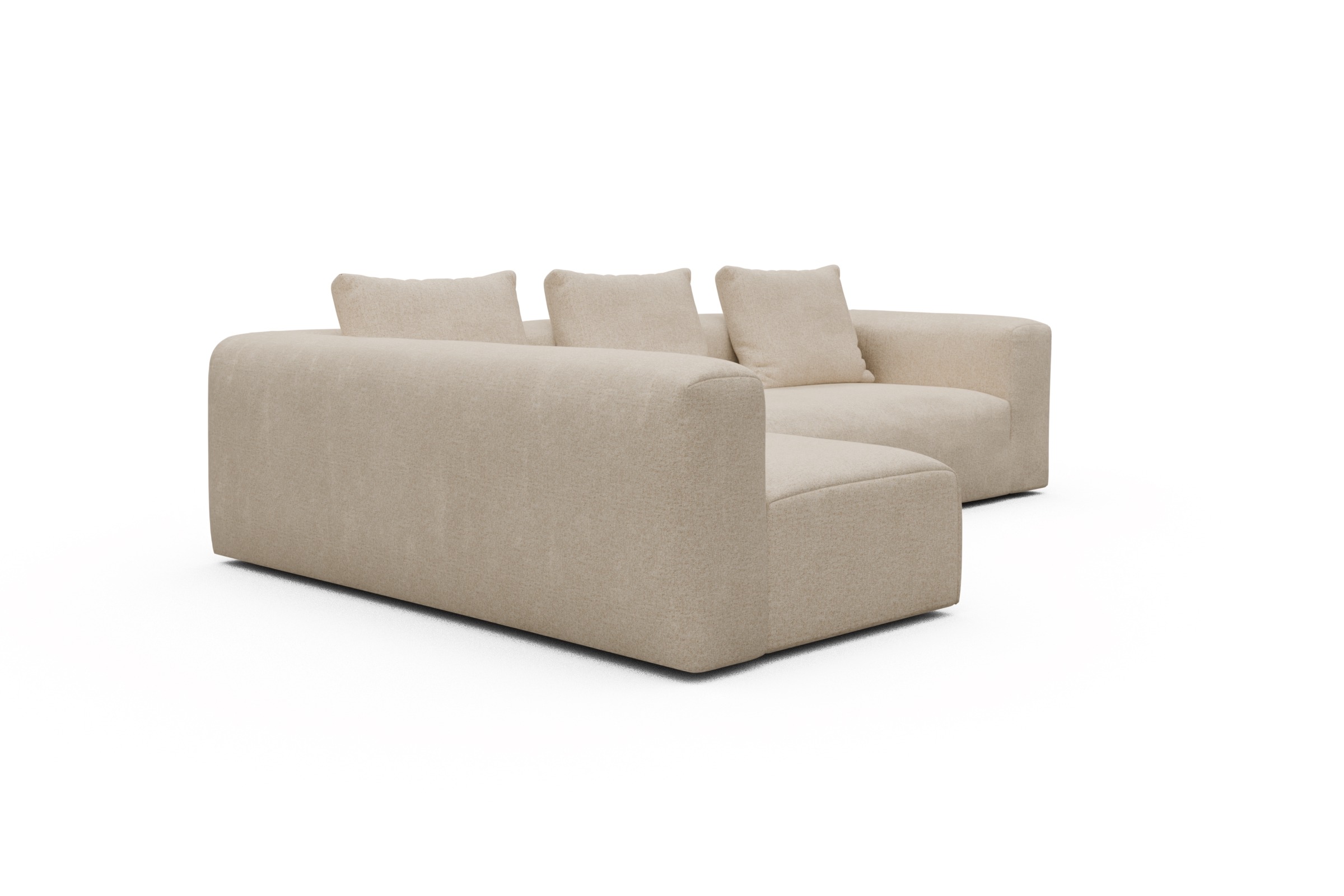 Ecksofa Fred 2x 2,5-Sitzer links offen Casone-Natural-Beige