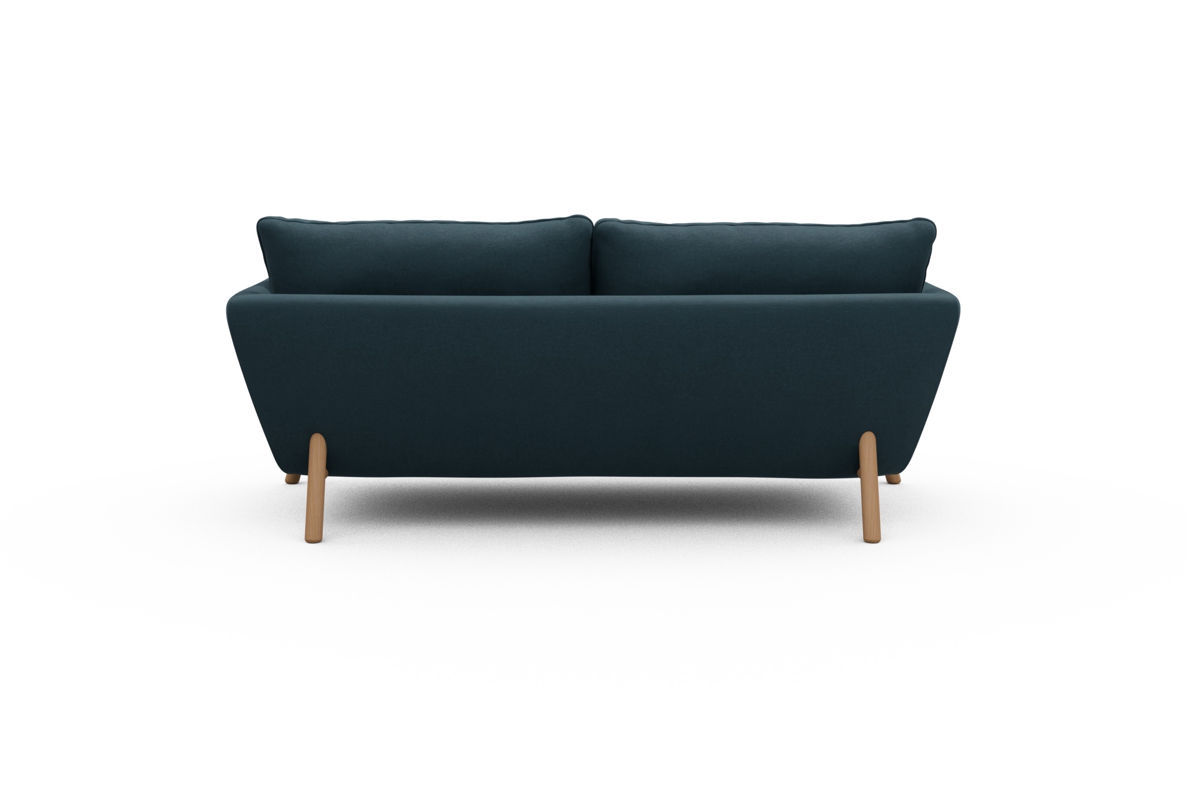 Sofa Emil 2-Sitzer Beinfarbe Eiche Natur Satya-Indigo