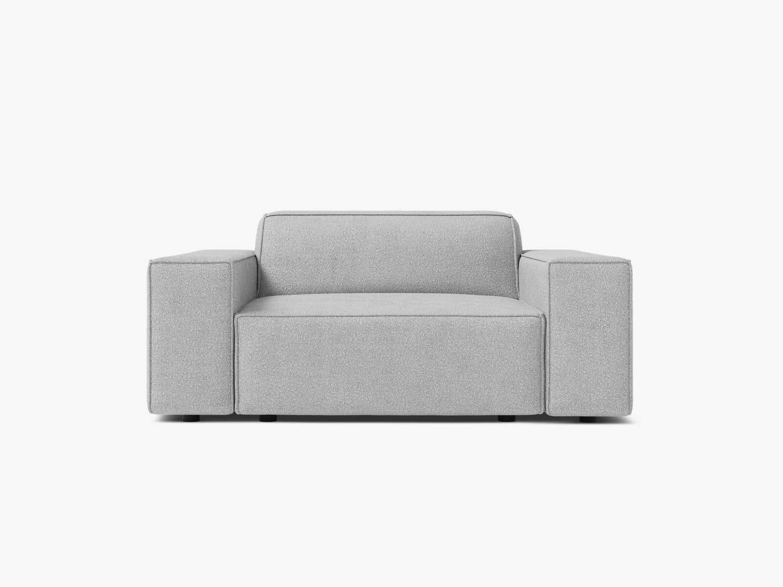 Micadoni Sessel Jodie 1-Sitzer Boucle Baloo Hellgrau