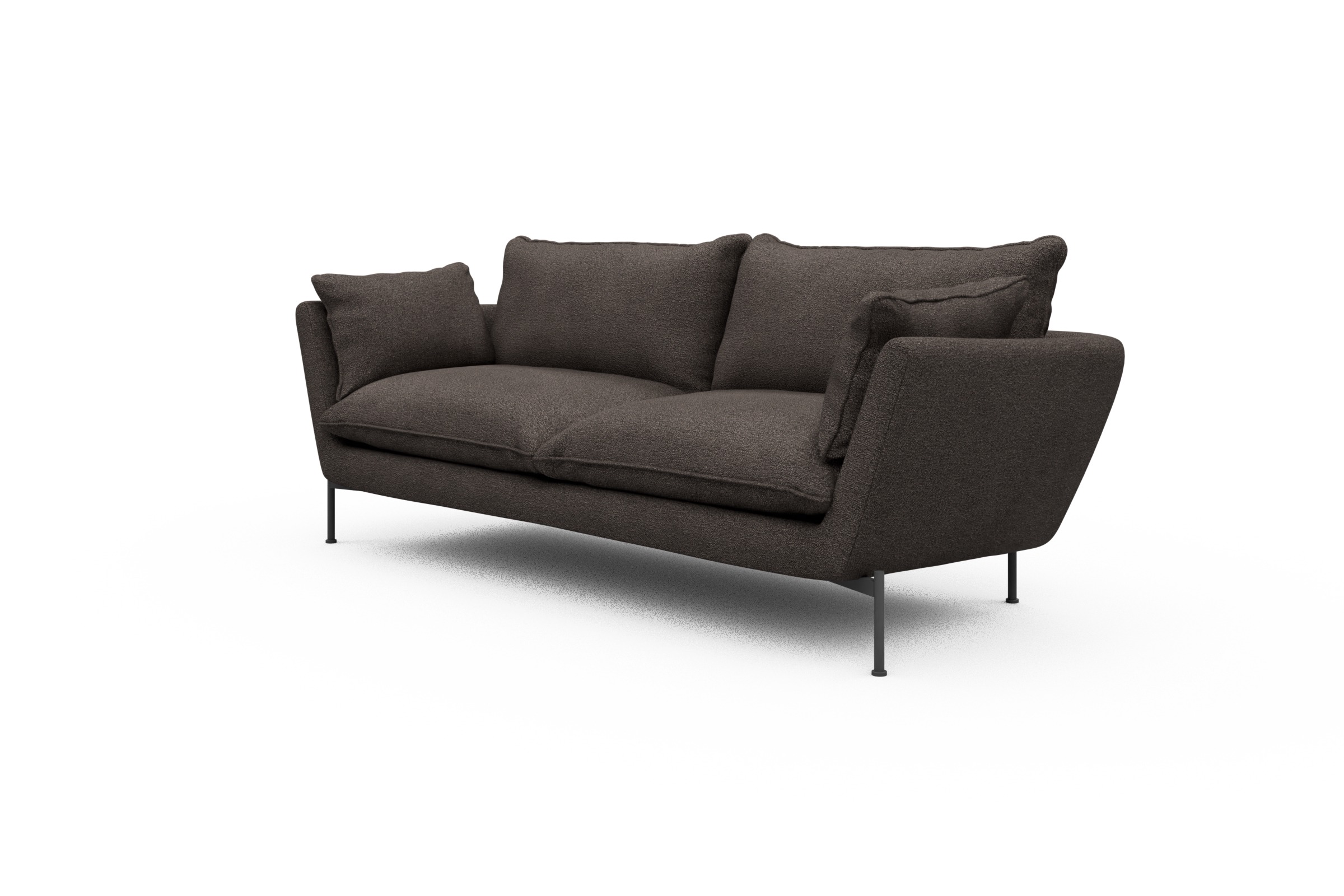 Sofa Anton PREMIUM 3-Sitzer Boucle-Taupe