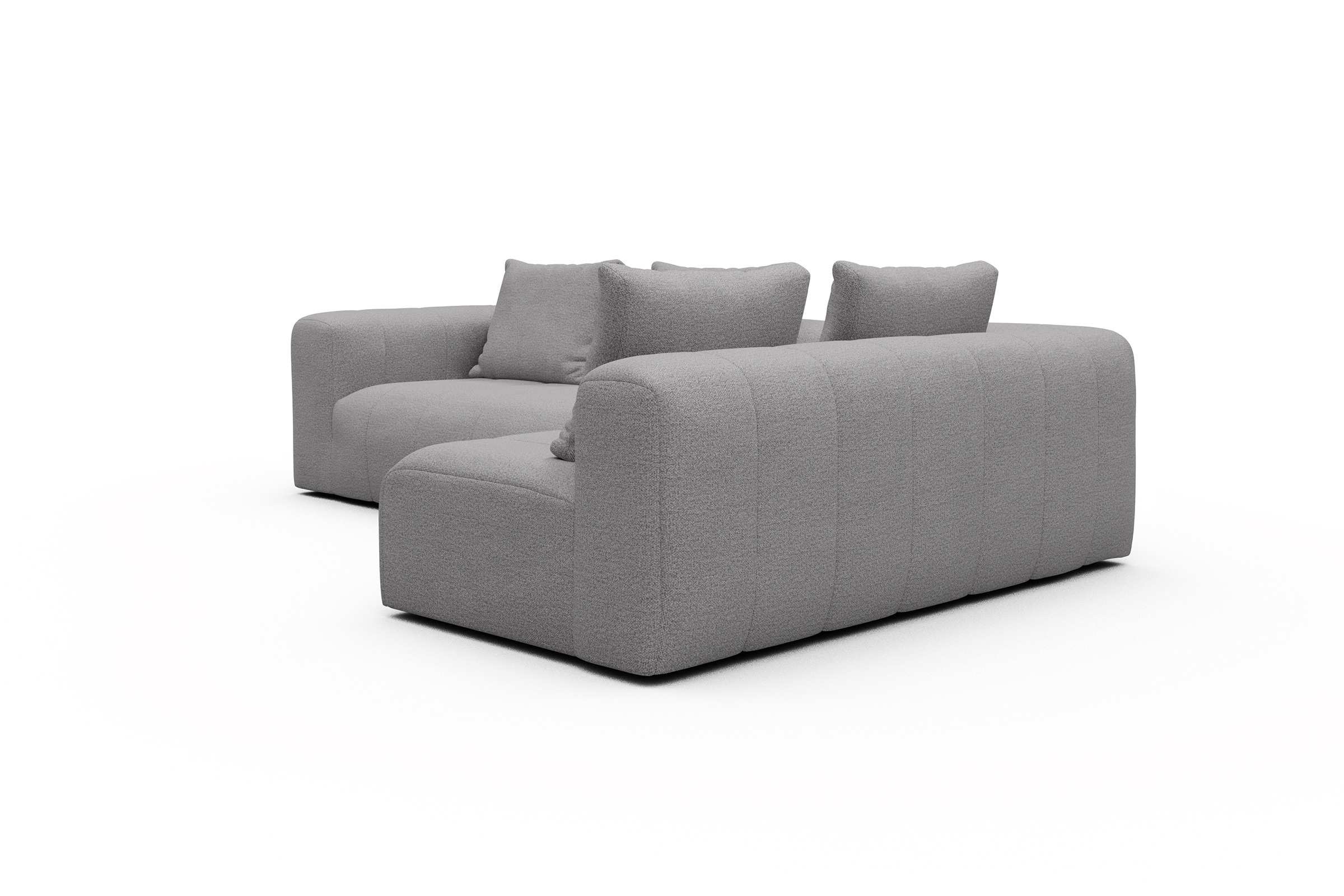 Ecksofa Hugo 2x 2,5-Sitzer Armlehne links Sama-Grey