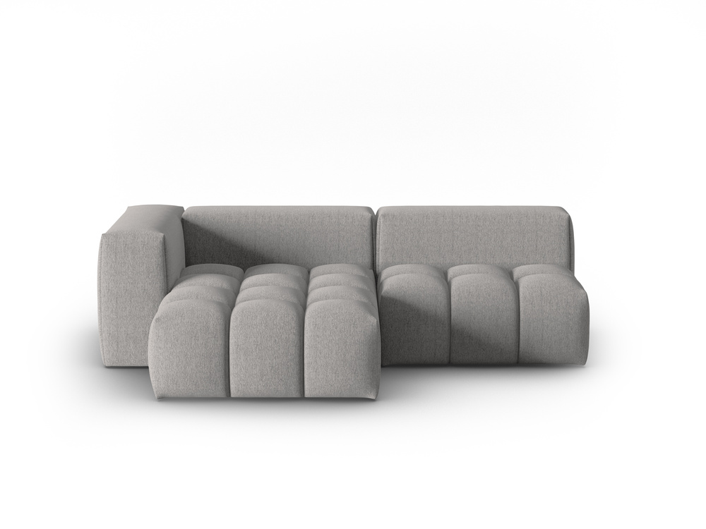 Cosmopolitan Design Ecksofa Verona 3-Sitzer offen Strukturierter Stoff Sorella Warmes Grau Links