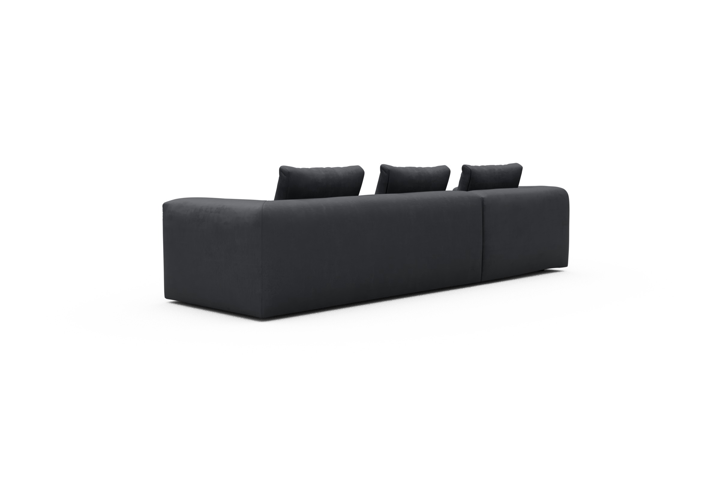 Ecksofa Fred Chaiselongue links mit 2,5-Sitzer Cordufine-Slate-Grey