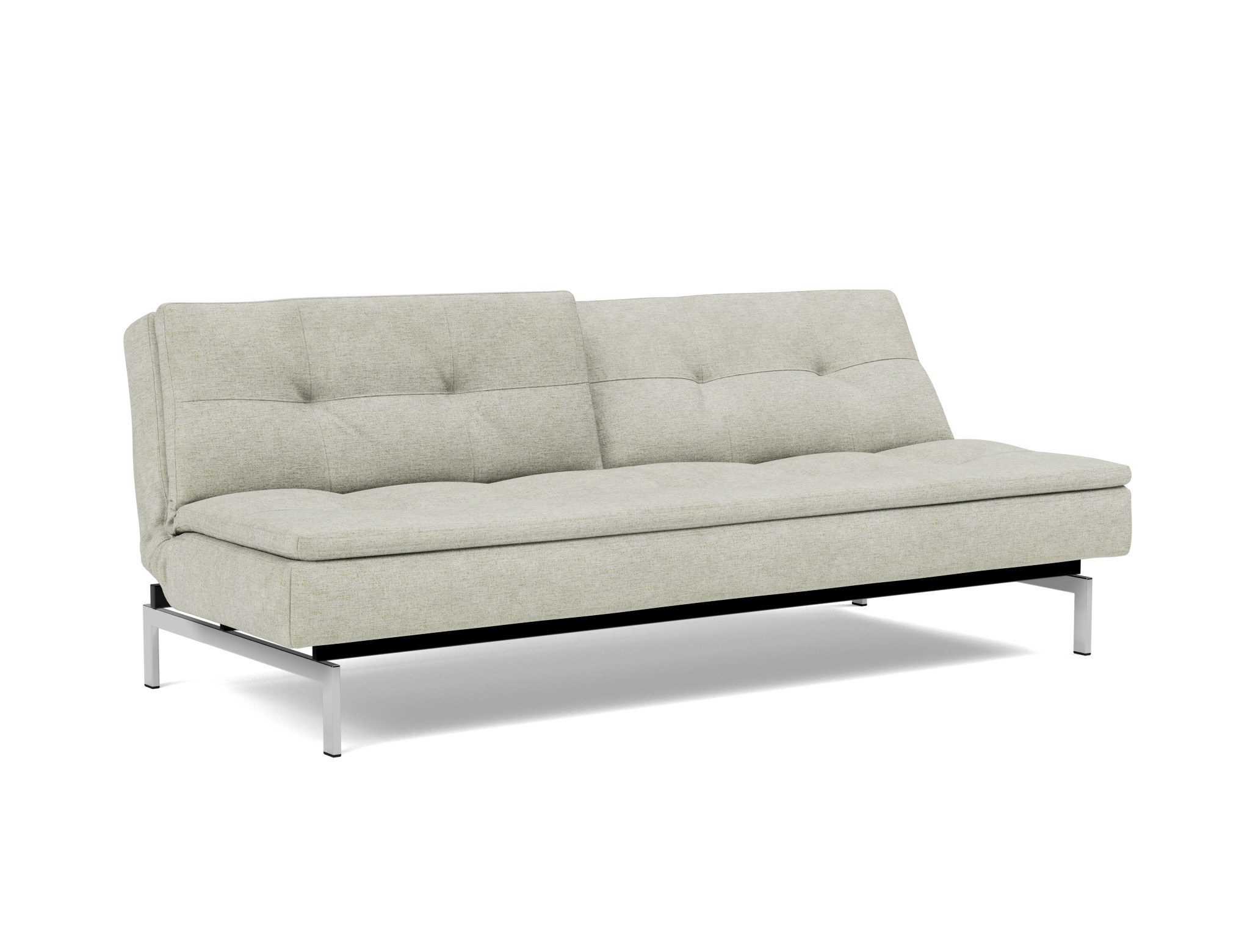 Schlafsofa Dublexo Flachgewebe Avella 280-Sand Beine Chrom
